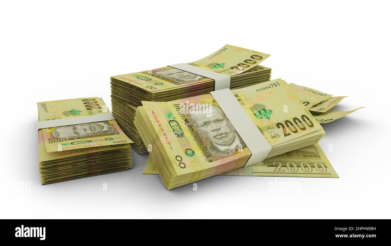 3D pile de 2000 notes kacha Malawian Banque D'Images