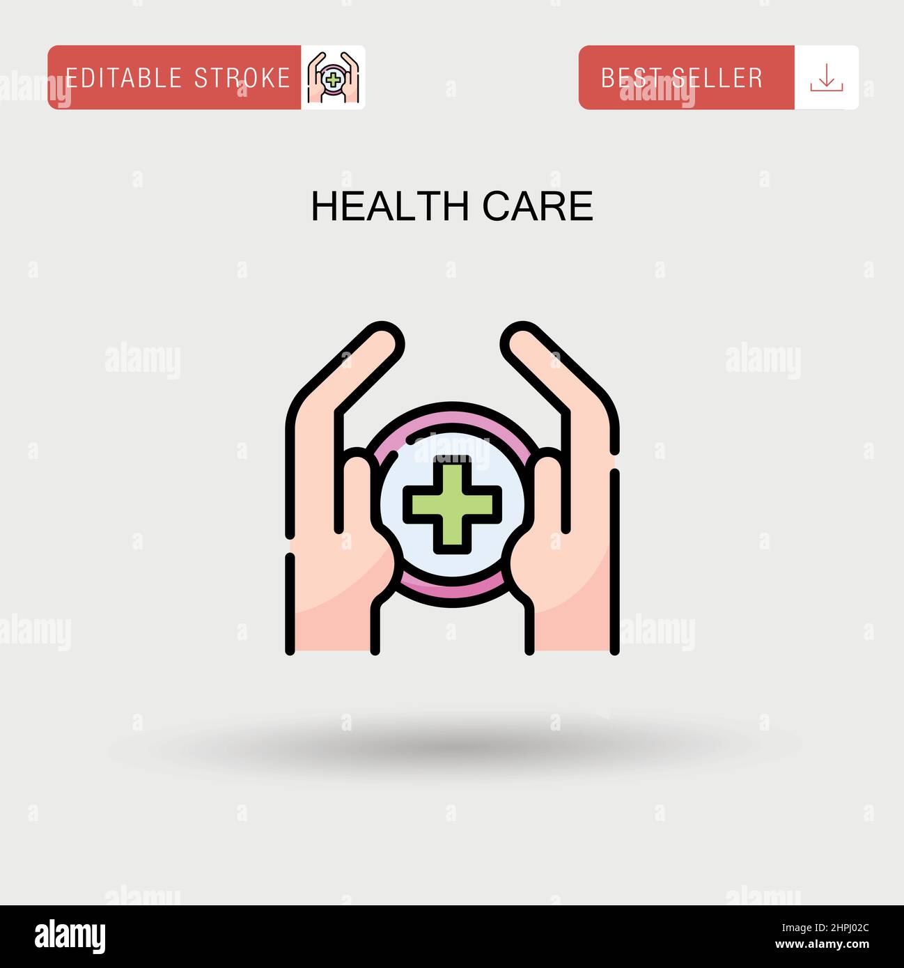 Icône de vecteur simple de soins de santé. Illustration de Vecteur