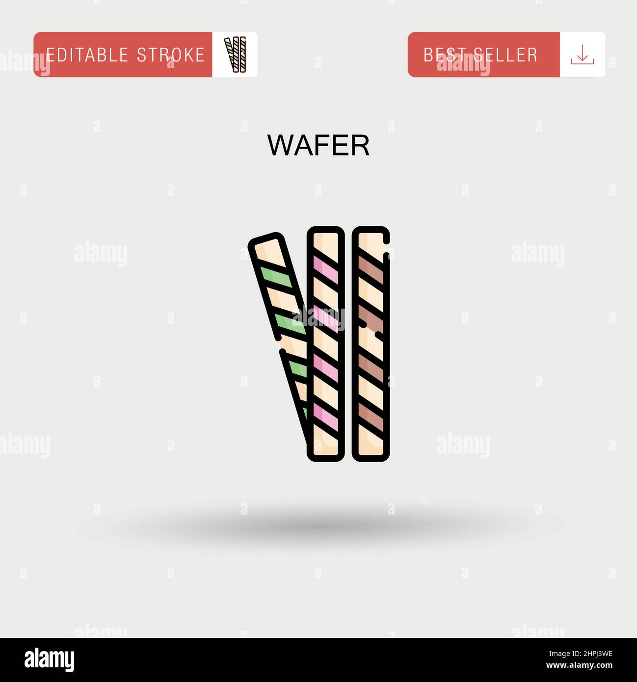 Icône de vecteur simple de wafer. Illustration de Vecteur