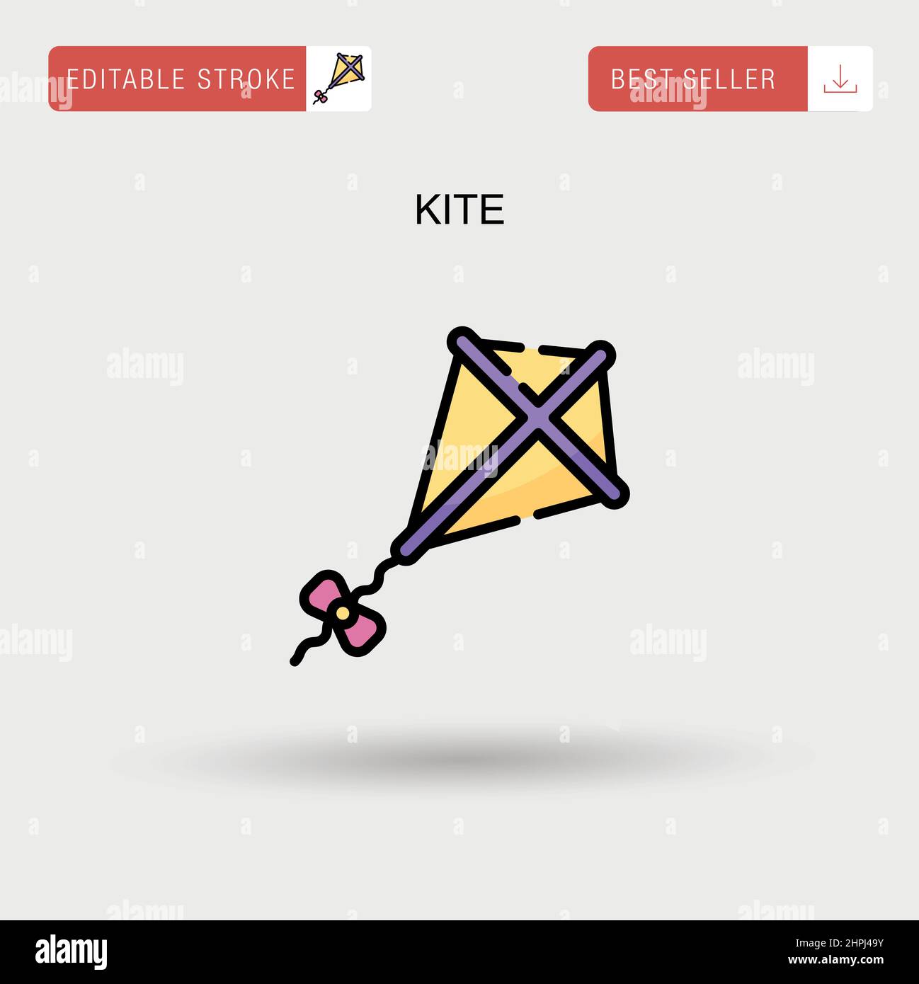Icône de vecteur simple kite. Illustration de Vecteur