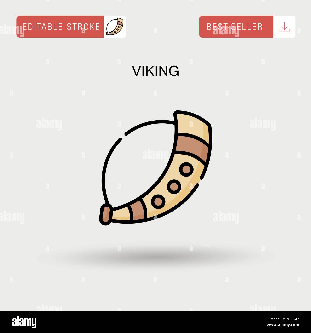 Icône de vecteur simple Viking. Illustration de Vecteur