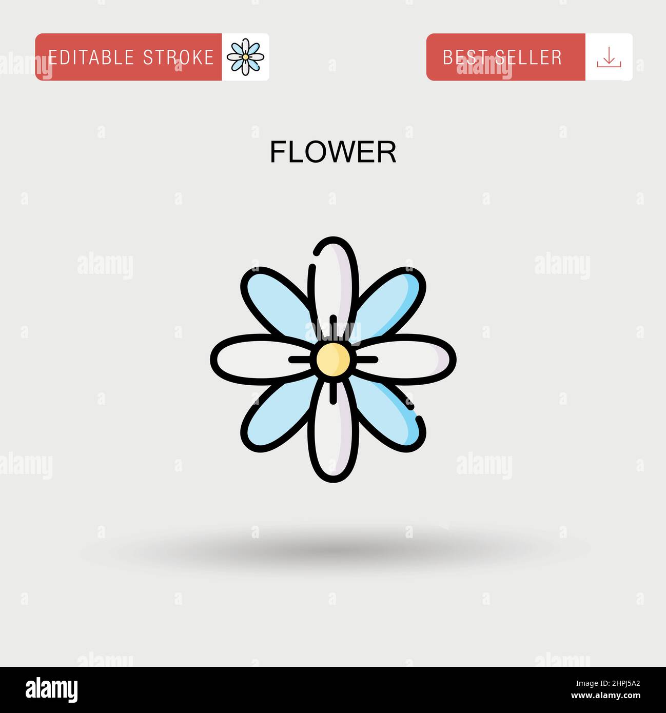 Icône de vecteur simple de fleur. Illustration de Vecteur