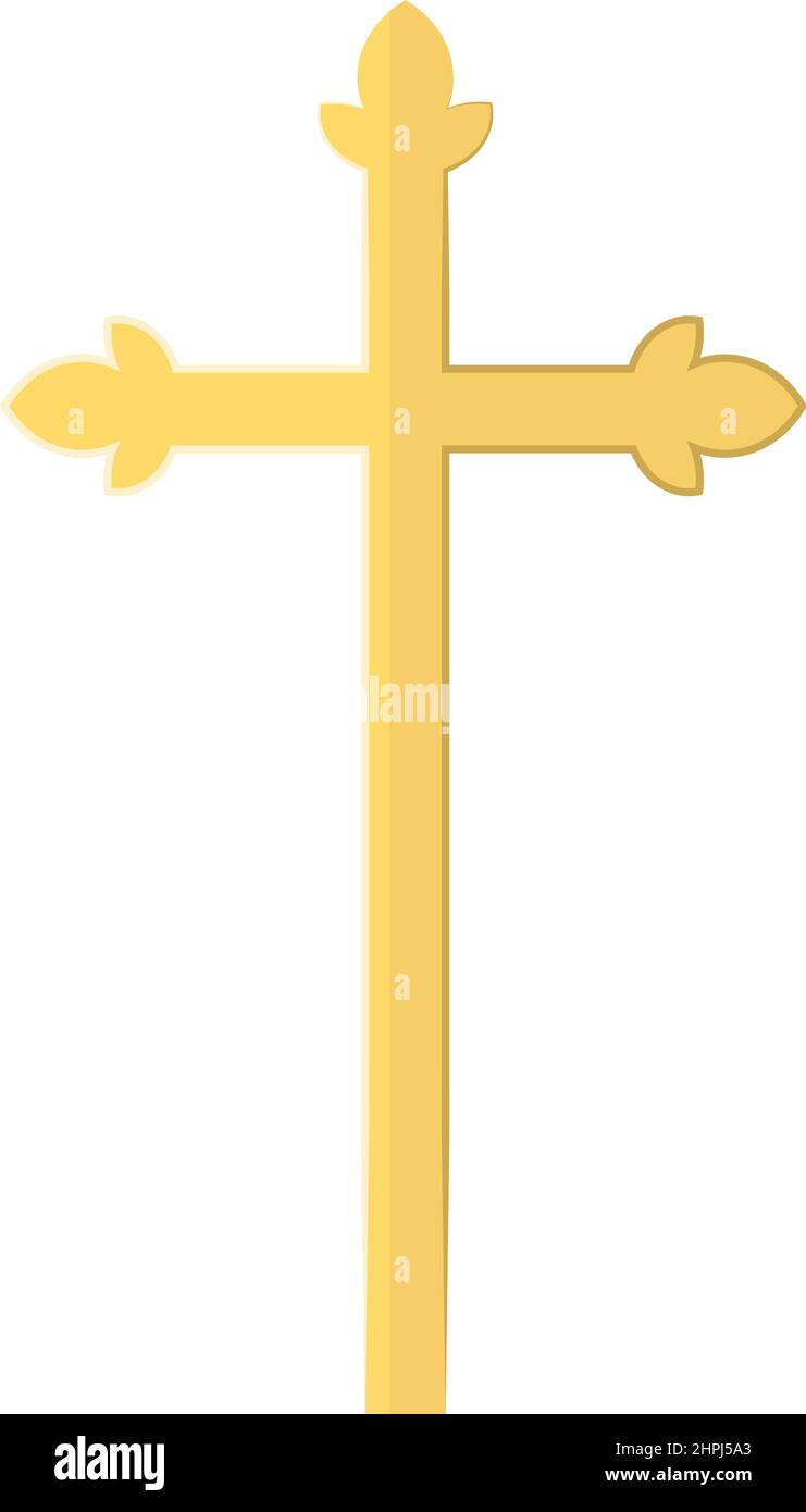 croix d'or catholique Illustration de Vecteur