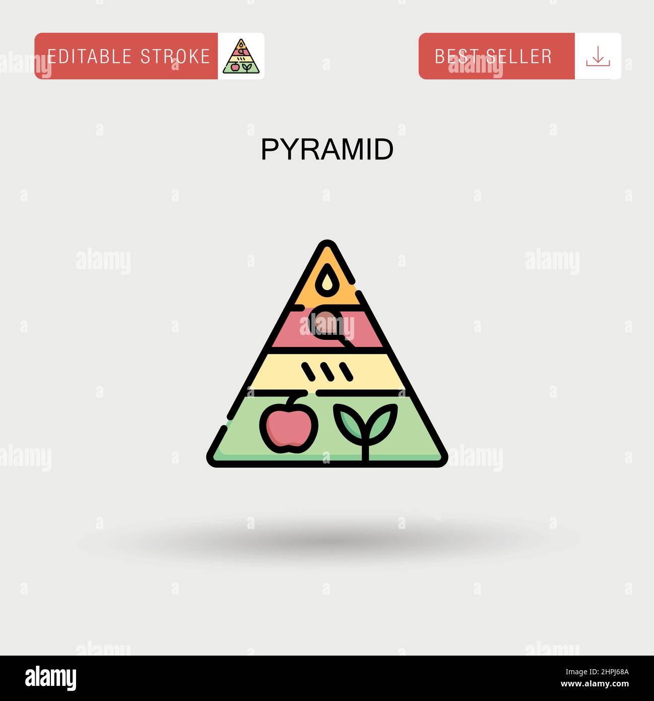 Icône de vecteur simple pyramide. Illustration de Vecteur