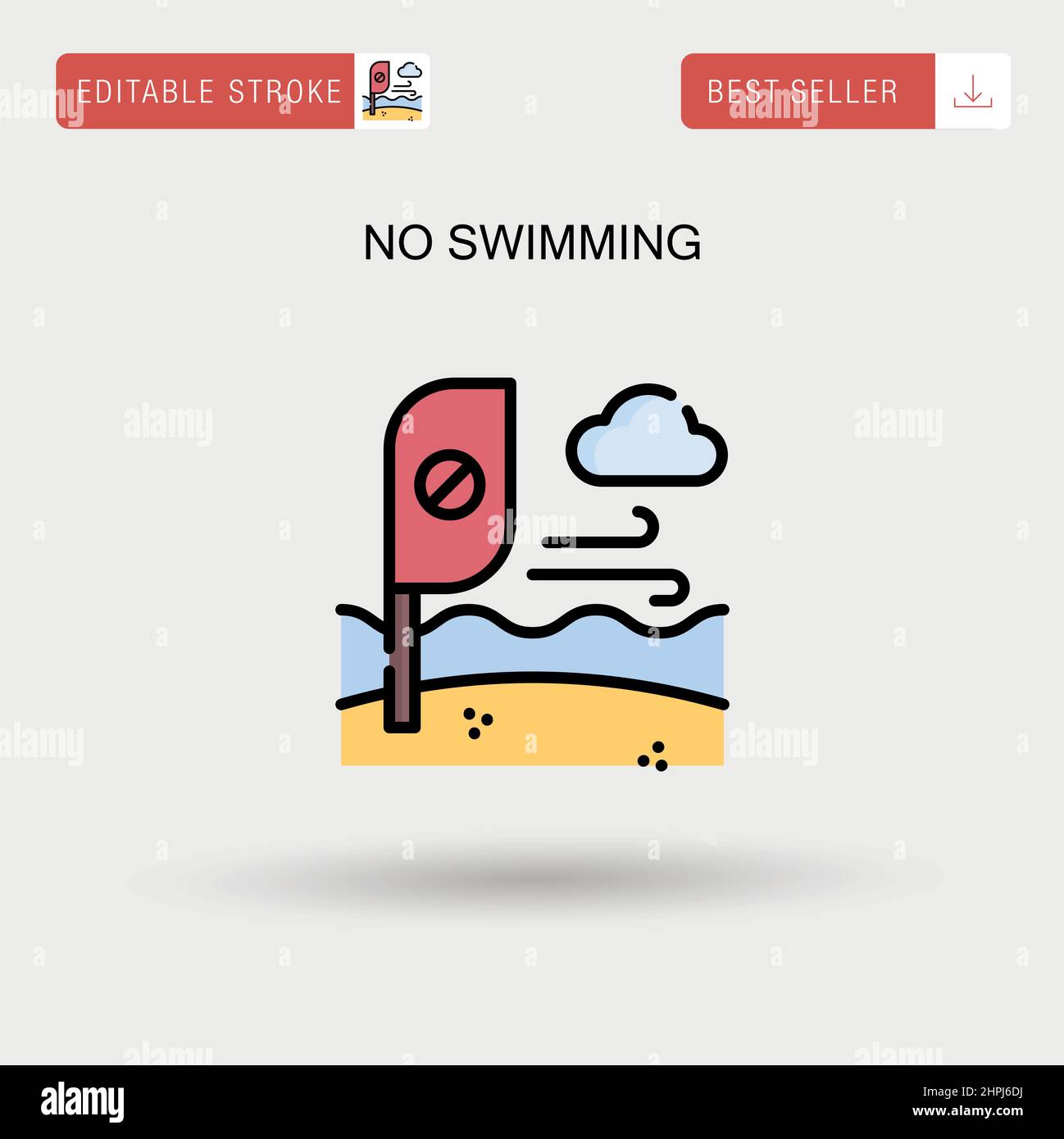 Pas d'icône de vecteur simple de natation. Illustration de Vecteur