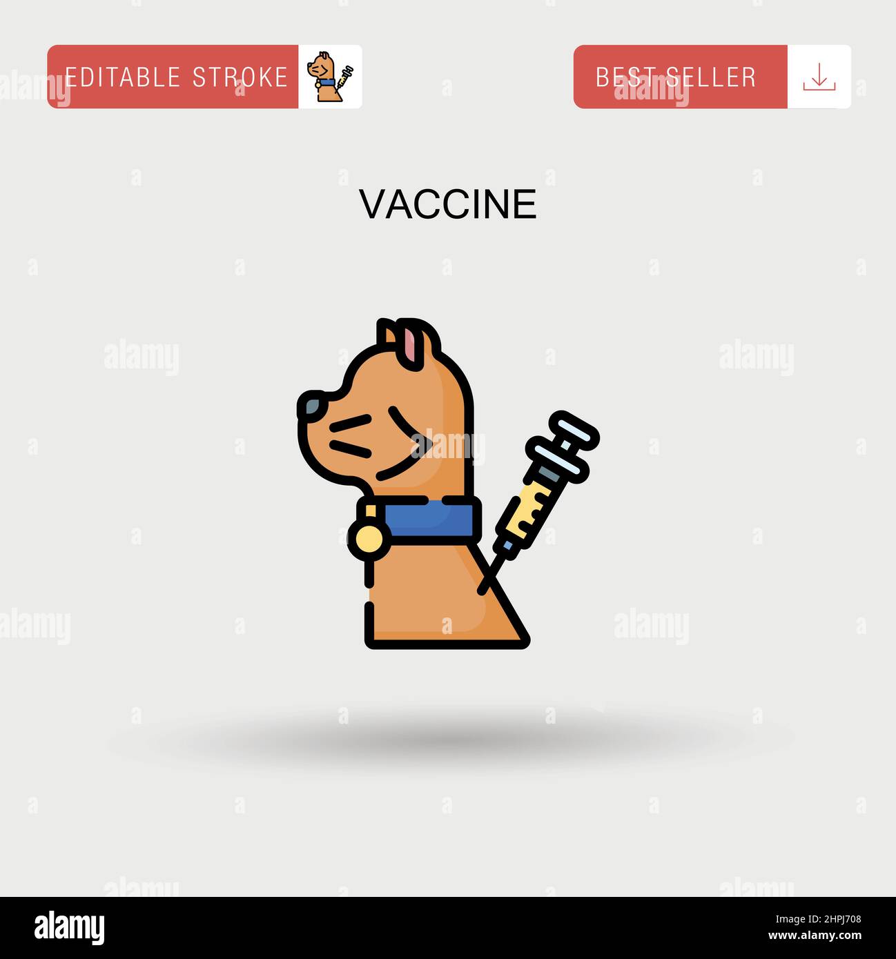 Icône de vecteur simple de vaccin. Illustration de Vecteur