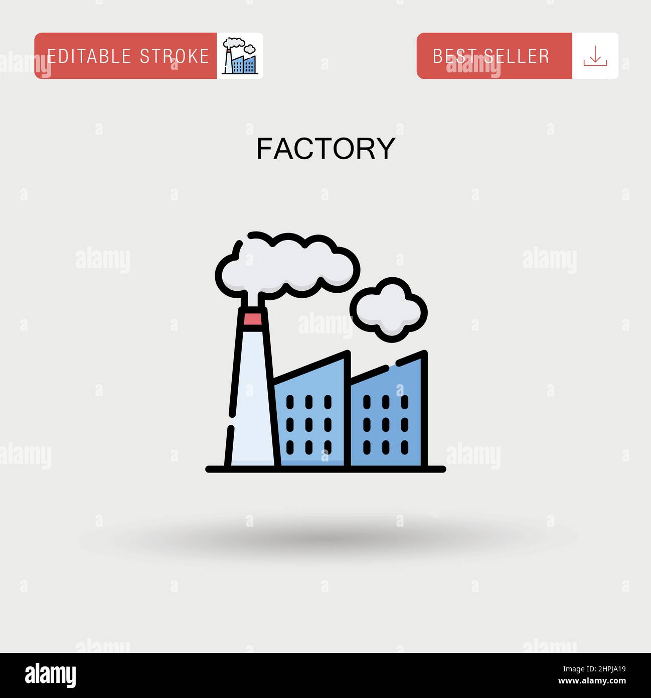 Icône de vecteur simple usine. Illustration de Vecteur
