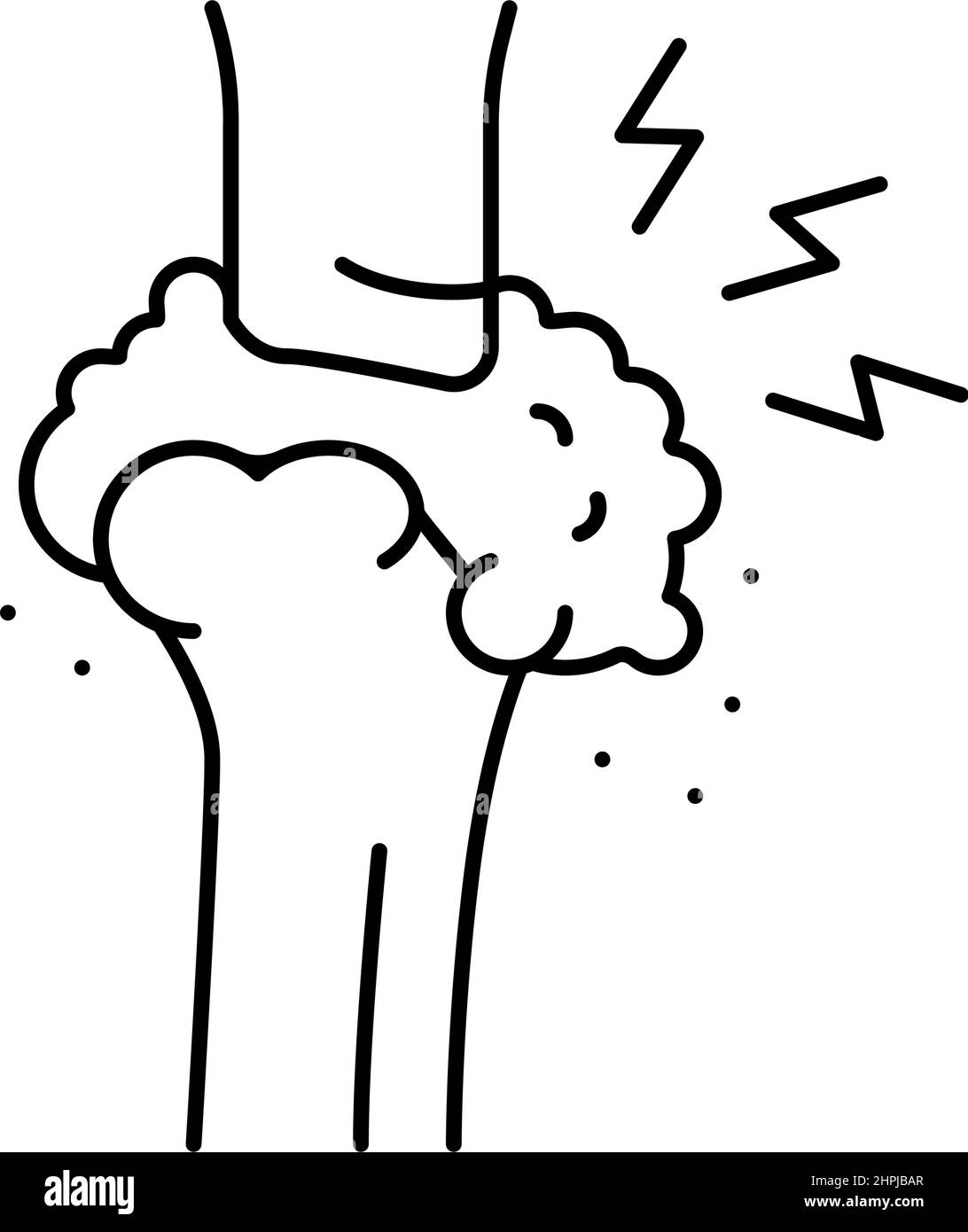 illustration vectorielle de l'icône de la ligne de problème d'intégrité gout Illustration de Vecteur