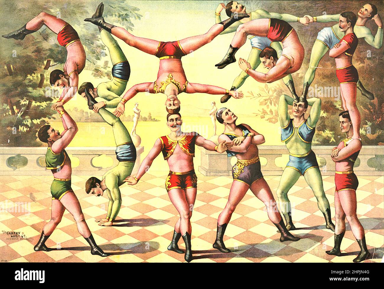 Vintage circus acrobats Banque de photographies et d’images à haute ...