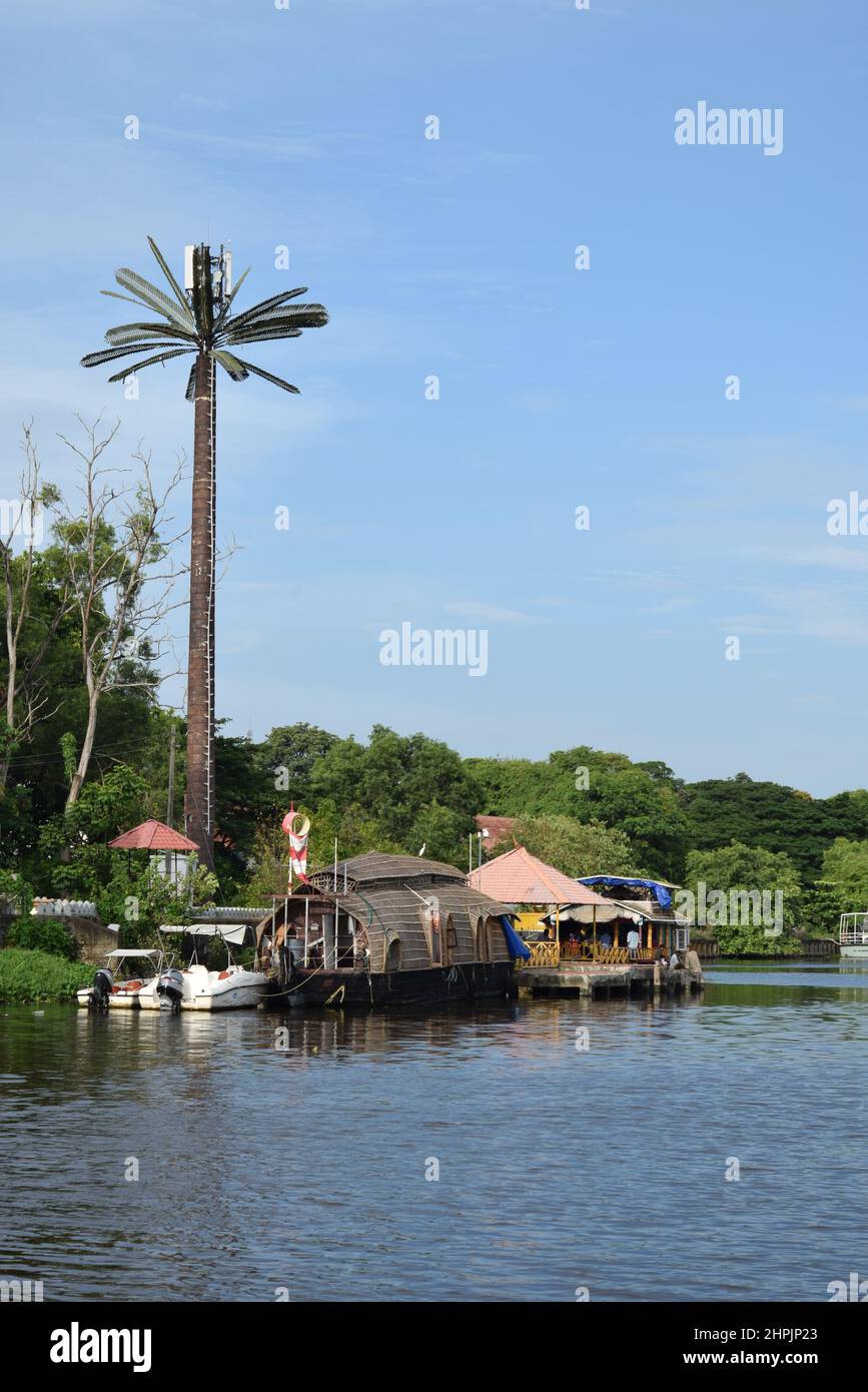 Maison Bateaux dans Kerala, Voyage et tourisme à Gods sur le pays, Kerala Banque D'Images