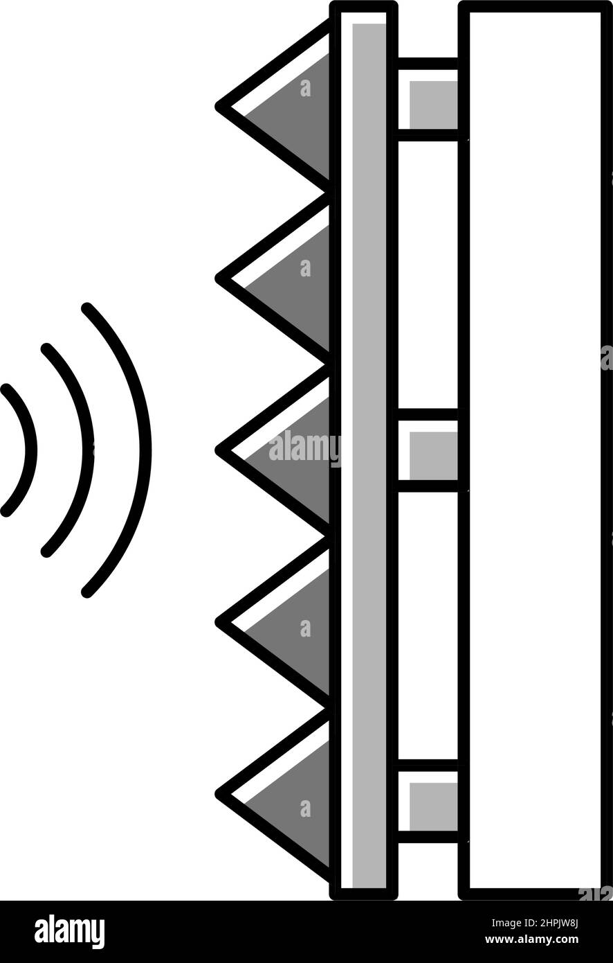 illustration vectorielle de l'icône de couleur de calque insonorisé Illustration de Vecteur