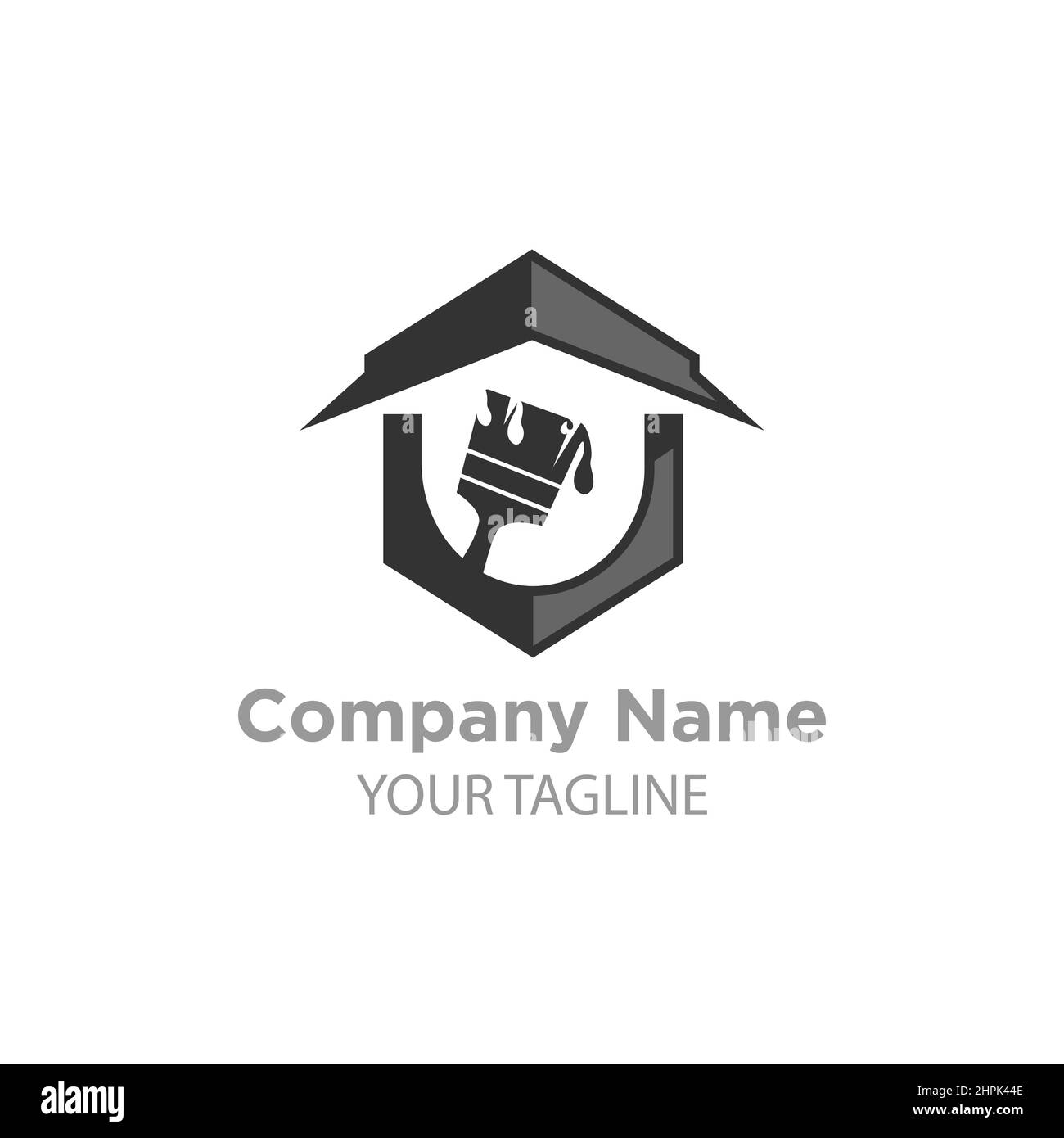 Logo de peinture et design du logo immobilier, immobilier et immobilier. EPS 10 Illustration de Vecteur