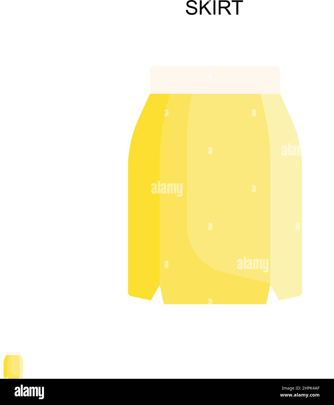 Icône de vecteur simple de jupe.Modèle de conception de symbole d'illustration pour élément d'interface utilisateur Web mobile. Illustration de Vecteur