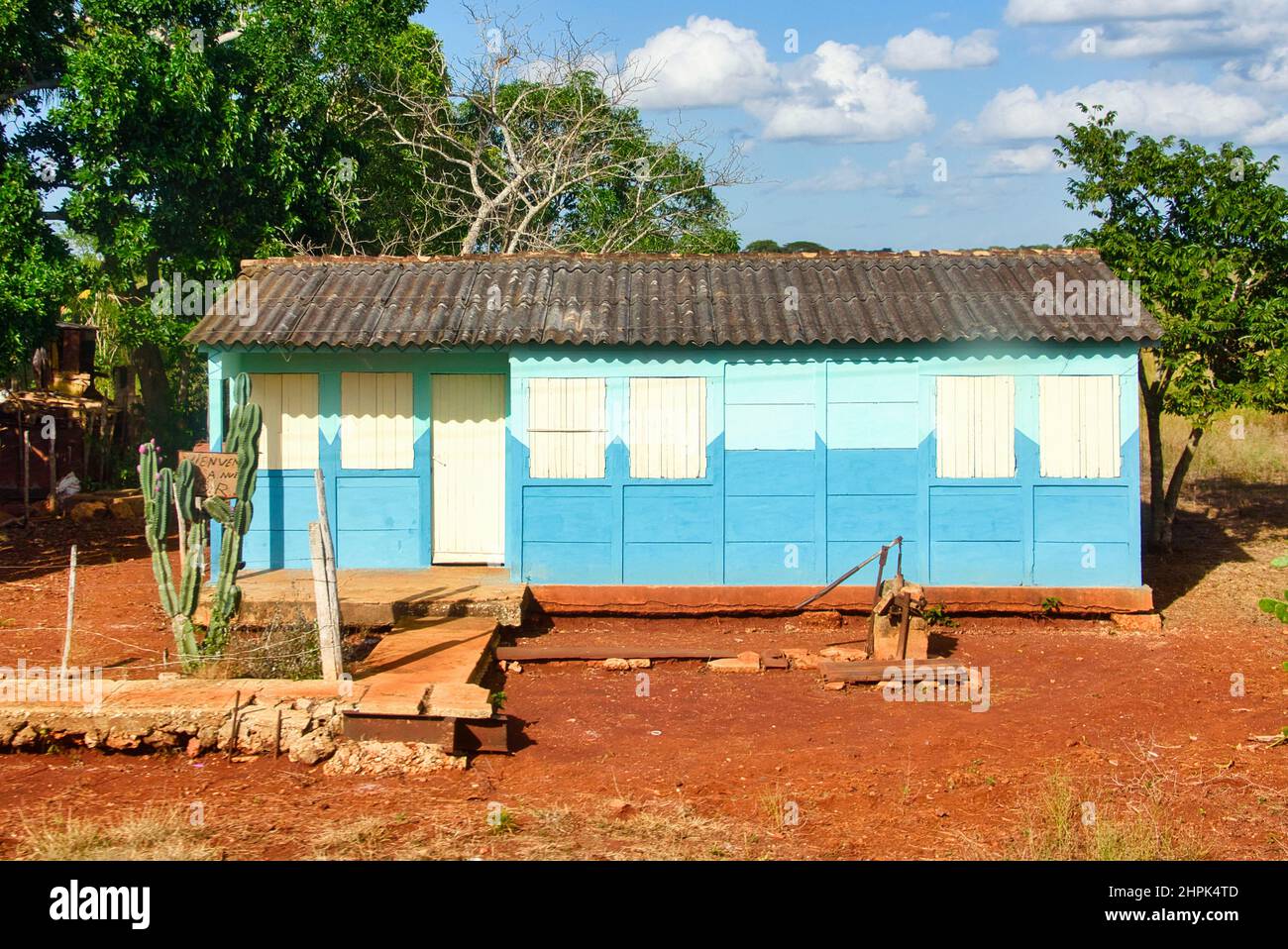 Maison préfabriquée à Cuba Banque D'Images