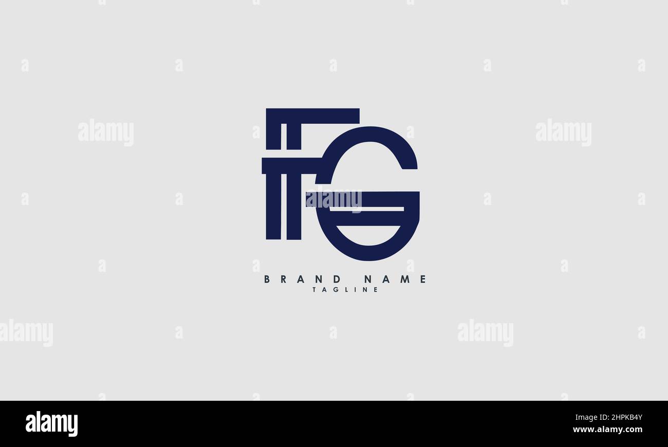 Lettres de l'alphabet initiales Monogram logo FG, GF, F et G. Illustration de Vecteur