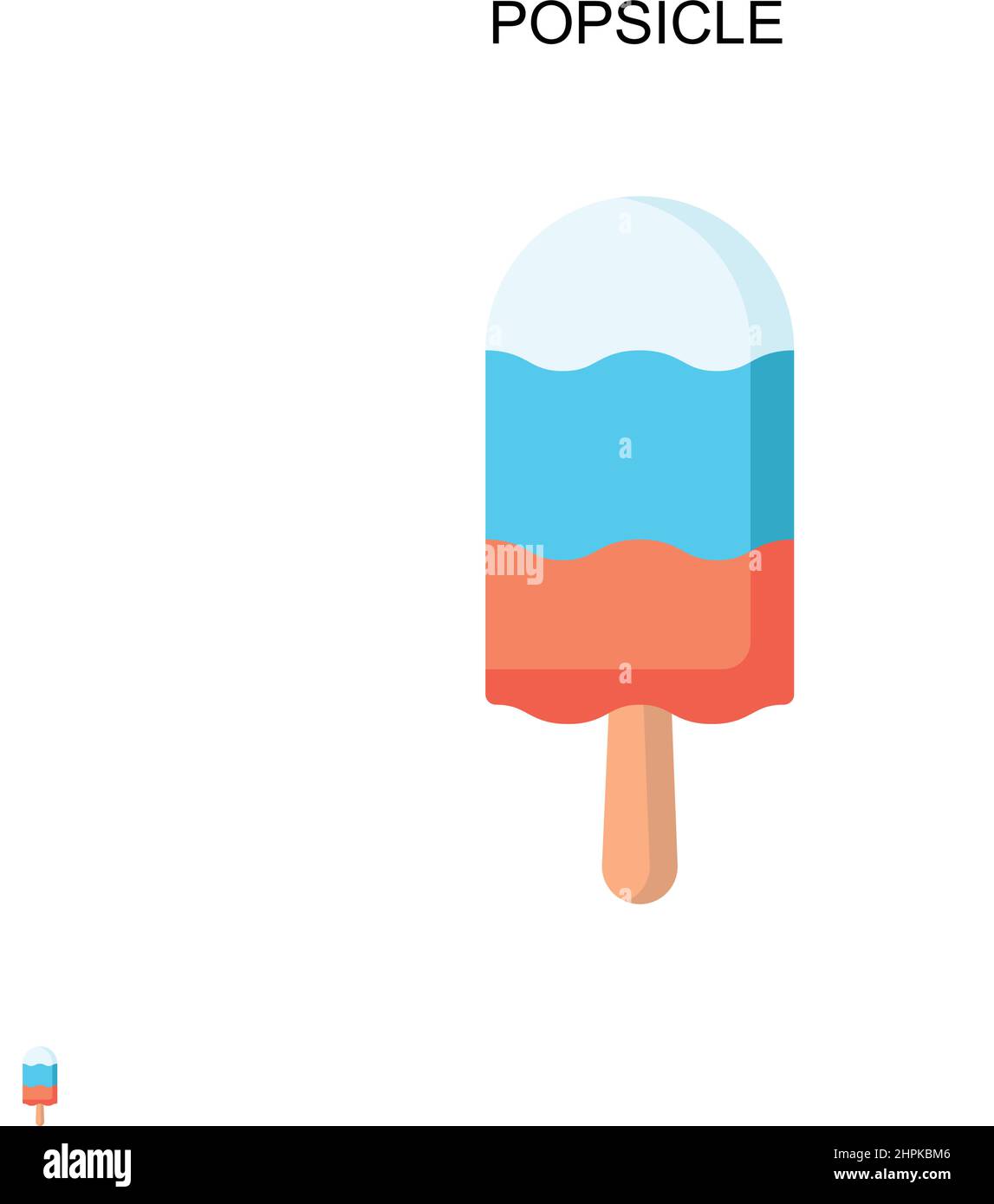 Icône de vecteur simple Popsicle.Modèle de conception de symbole d'illustration pour élément d'interface utilisateur Web mobile. Illustration de Vecteur