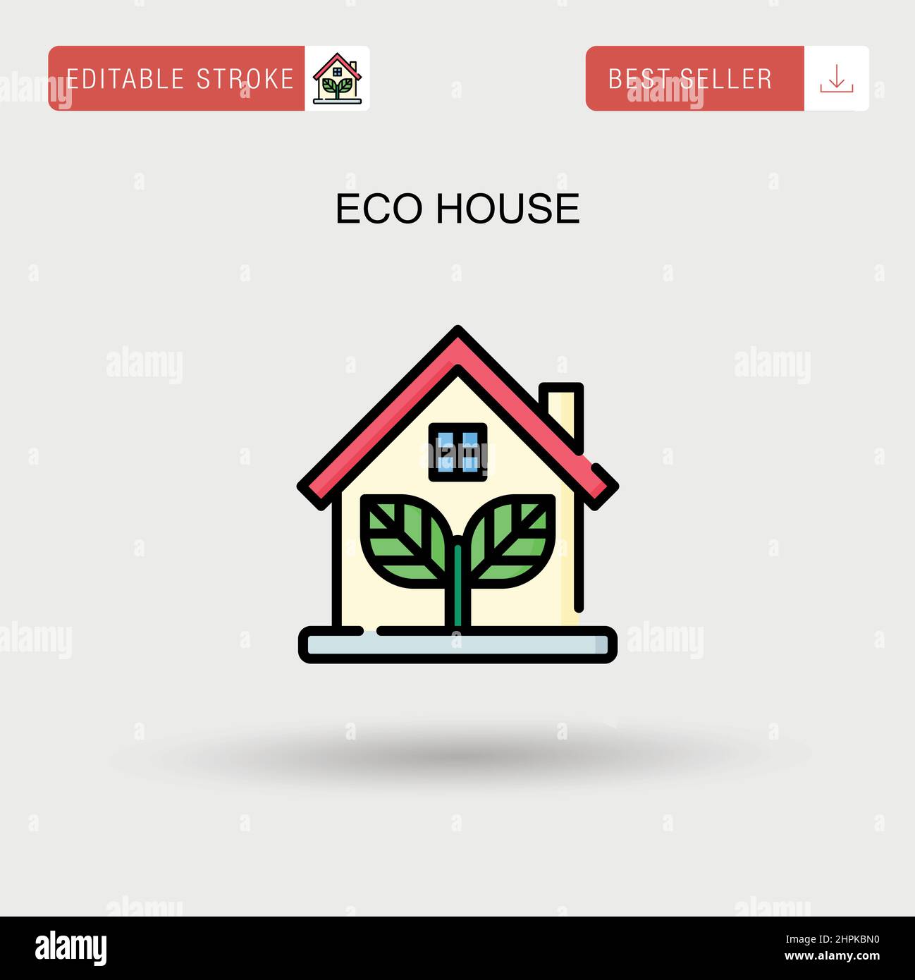 Icône de vecteur simple ECO House. Illustration de Vecteur