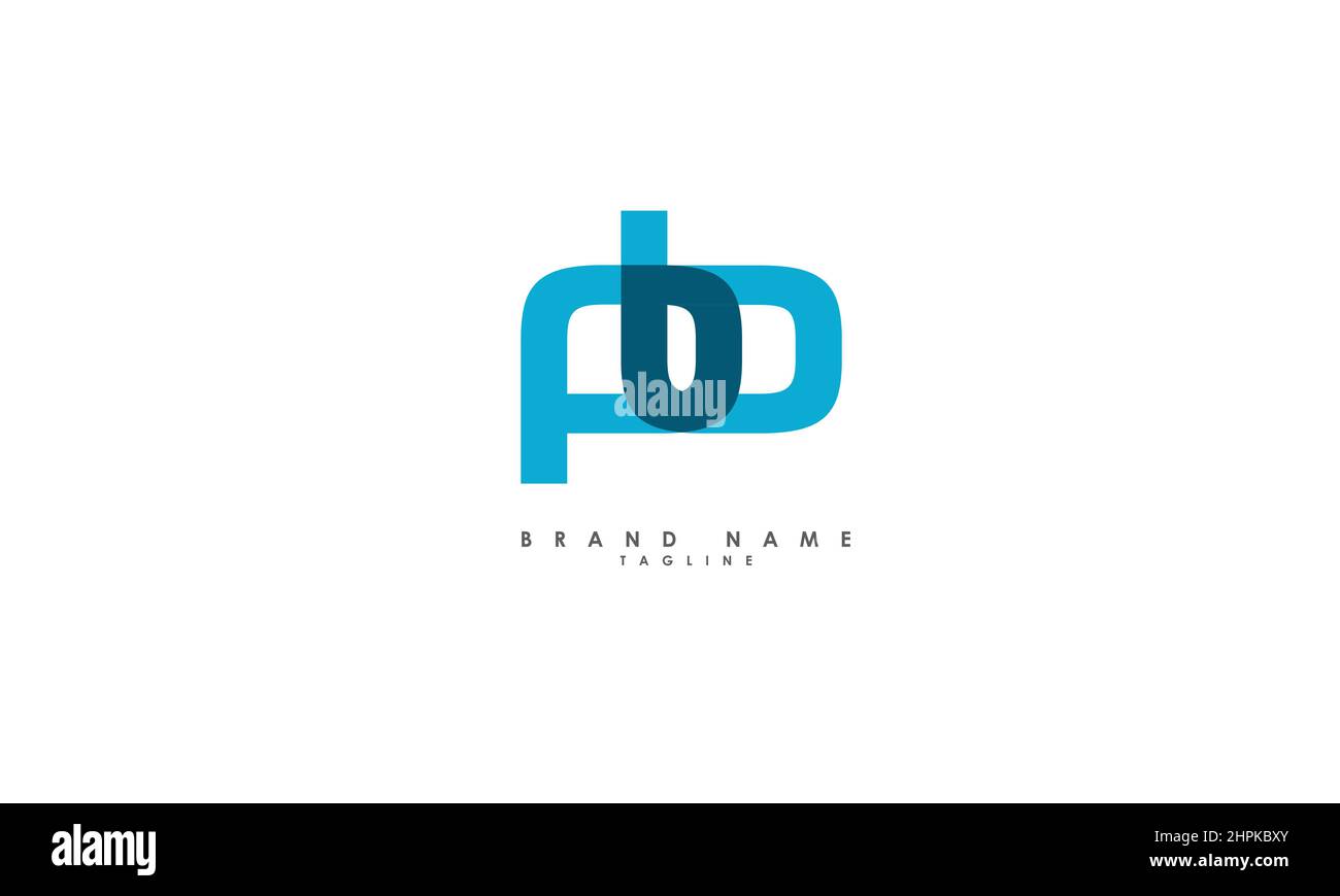 Lettres de l'alphabet initiales Monogram logo BP, PB, B et P Illustration de Vecteur