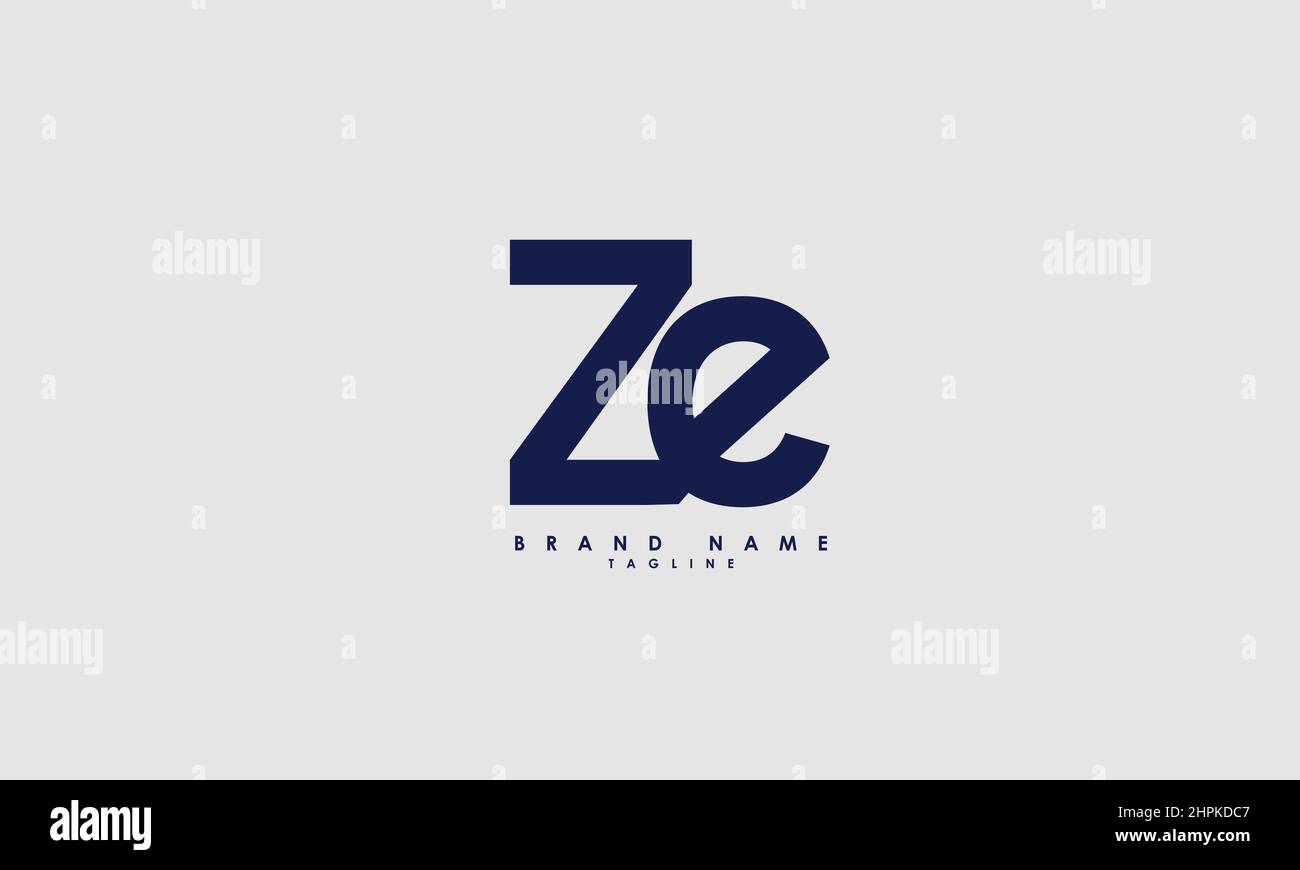 Lettres de l'alphabet initiales Monogram logo ZE, EZ, BZ et E Image