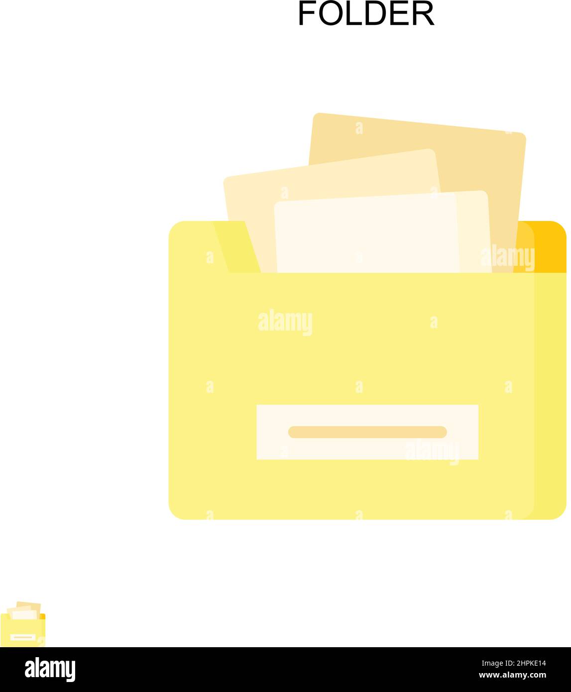Icône de vecteur simple de dossier.Modèle de conception de symbole d'illustration pour élément d'interface utilisateur Web mobile. Illustration de Vecteur