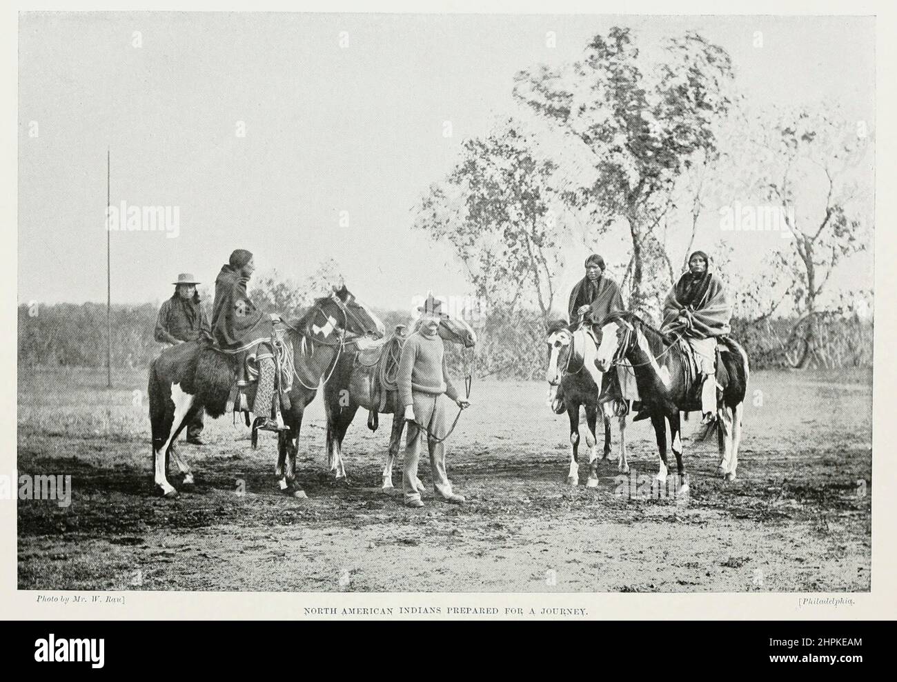 Les Indiens d'Amérique du Nord se sont préparés pour un voyage à partir du livre The Living races of Huma; Volume 2 par Henry Neville Hutchinson, publié à Londres en 1901 par Hutchinson & co Banque D'Images