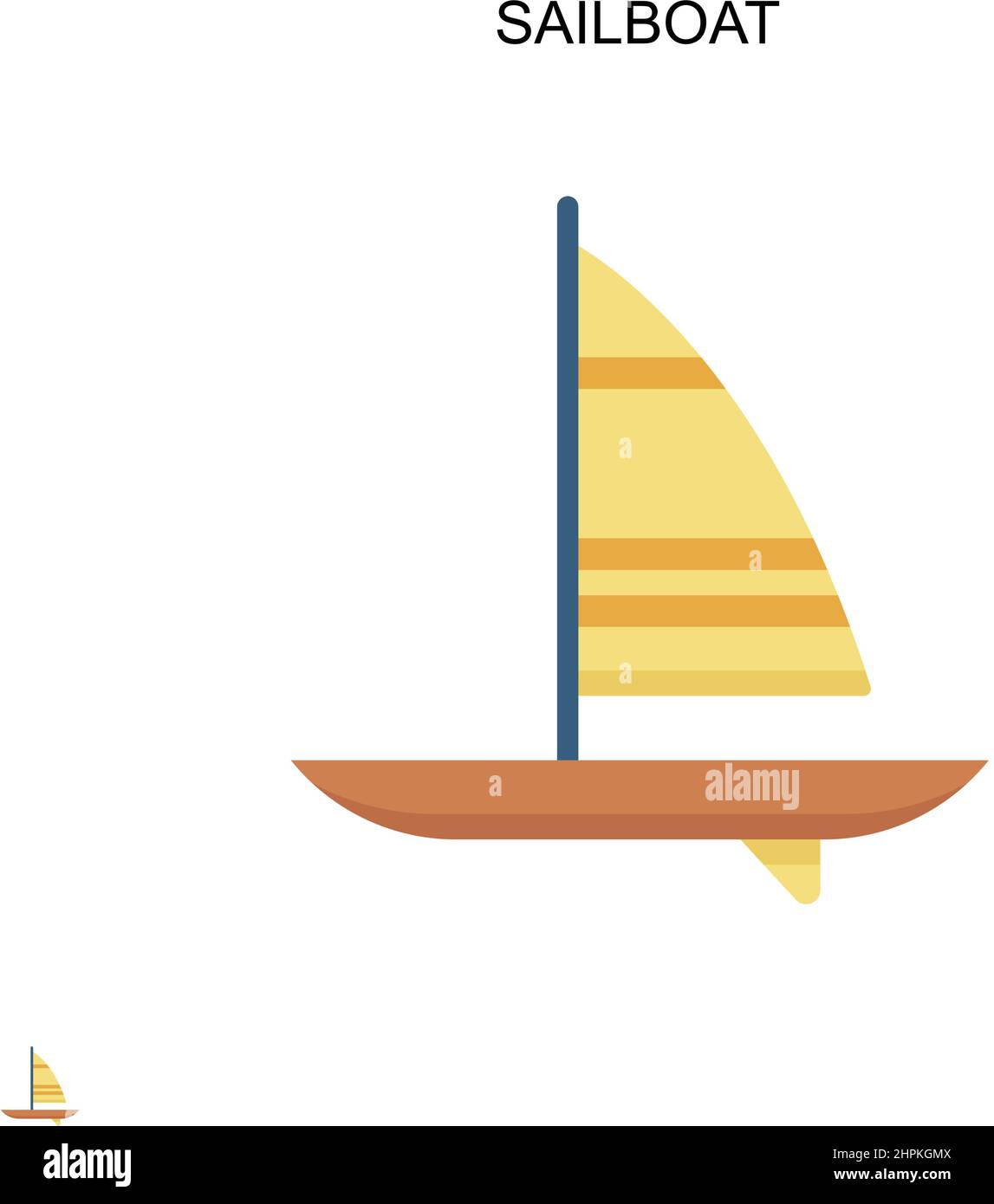 Icône de vecteur simple de Voilier.Modèle de conception de symbole d'illustration pour élément d'interface utilisateur Web mobile. Illustration de Vecteur