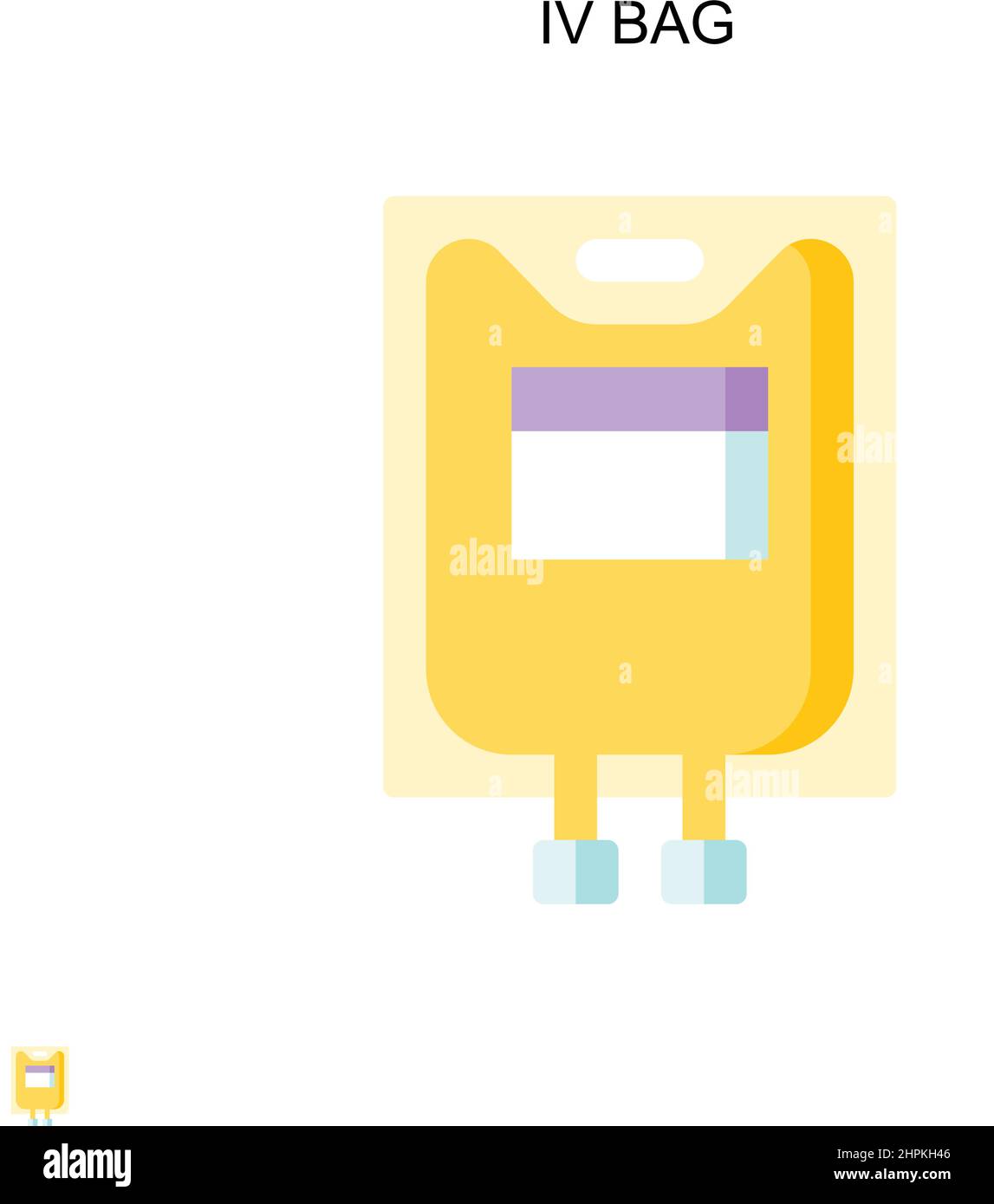 Icône vecteur simple de sac IV. Modèle de conception de symbole d'illustration pour élément d'interface utilisateur Web mobile. Illustration de Vecteur