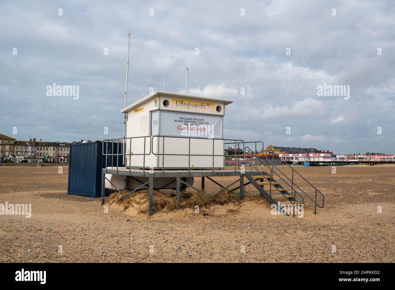 Great Yarmouth Life Guard Station sur South Beach. Banque D'Images