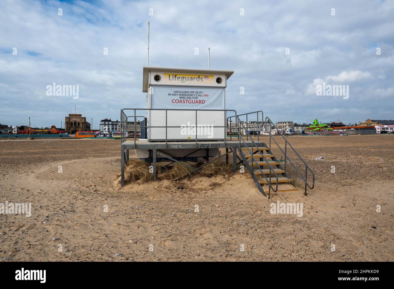 Great Yarmouth Life Guard Station sur South Beach. Banque D'Images