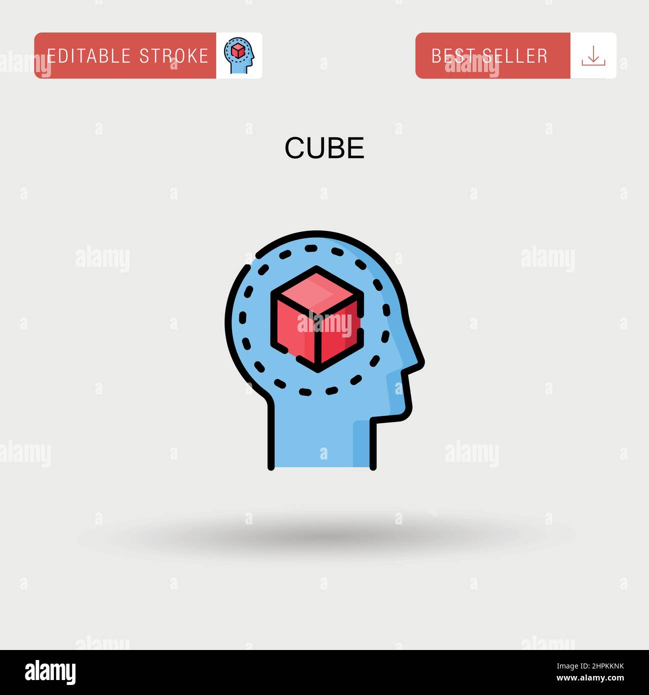 Icône de vecteur simple de cube. Illustration de Vecteur