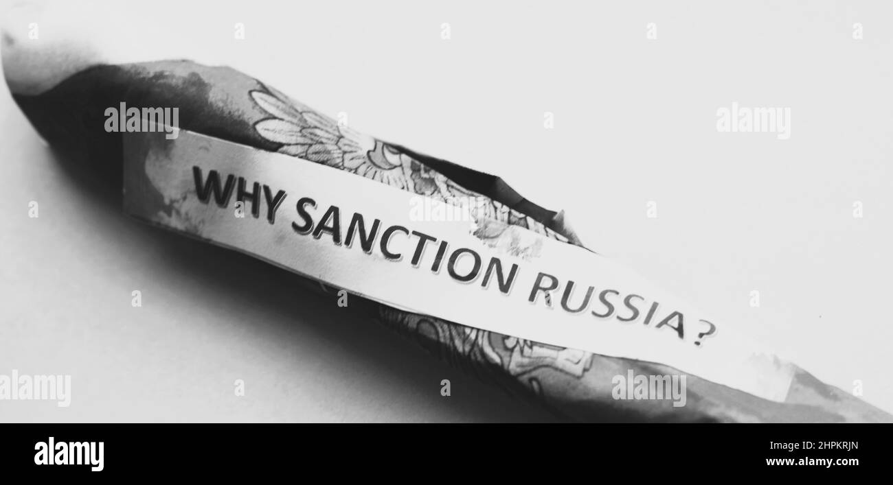 Sanctions désordre mondial - Ukraine / Russie - résolution des conflits le rôle de la diplomatie internationale . Banque D'Images