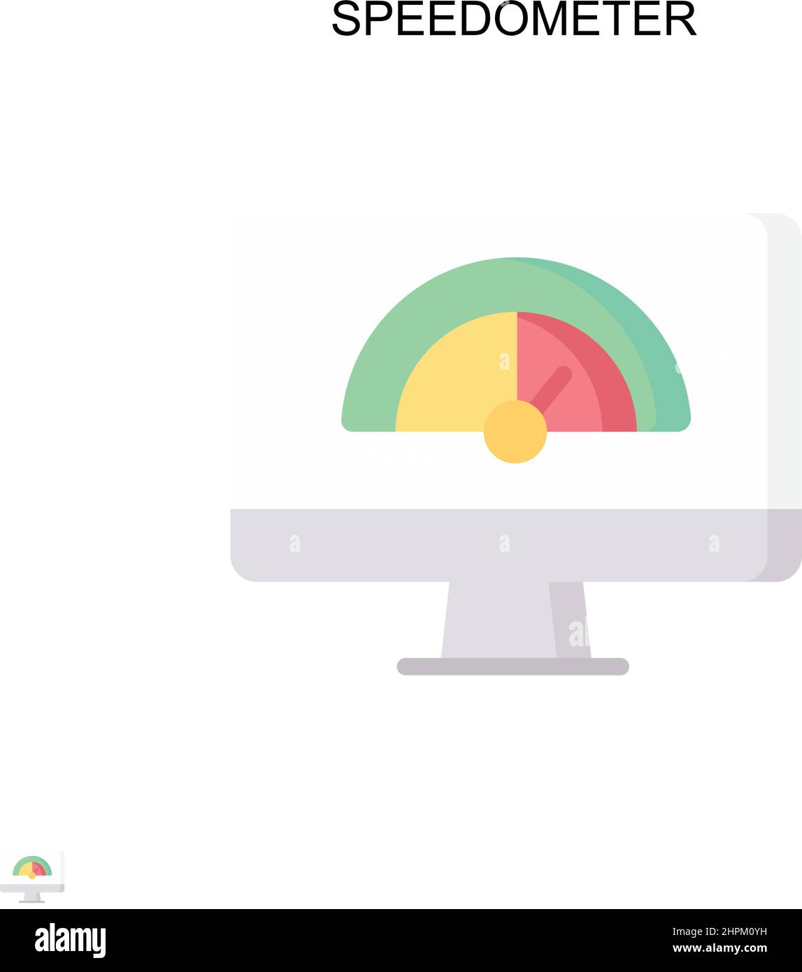 Icône de vecteur simple de compteur de vitesse.Modèle de conception de symbole d'illustration pour élément d'interface utilisateur Web mobile. Illustration de Vecteur