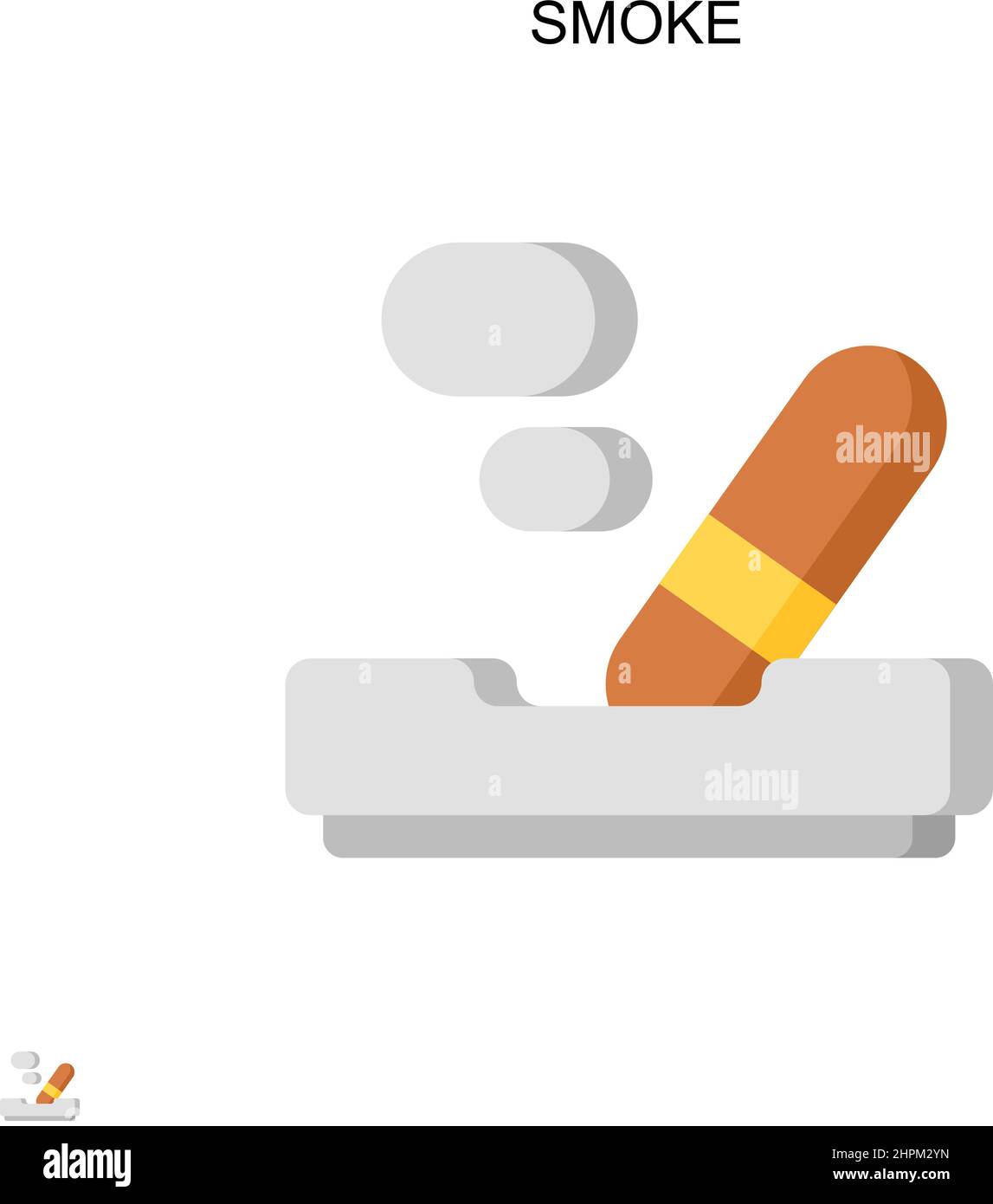 Icône de vecteur simple de fumée.Modèle de conception de symbole d'illustration pour élément d'interface utilisateur Web mobile. Illustration de Vecteur