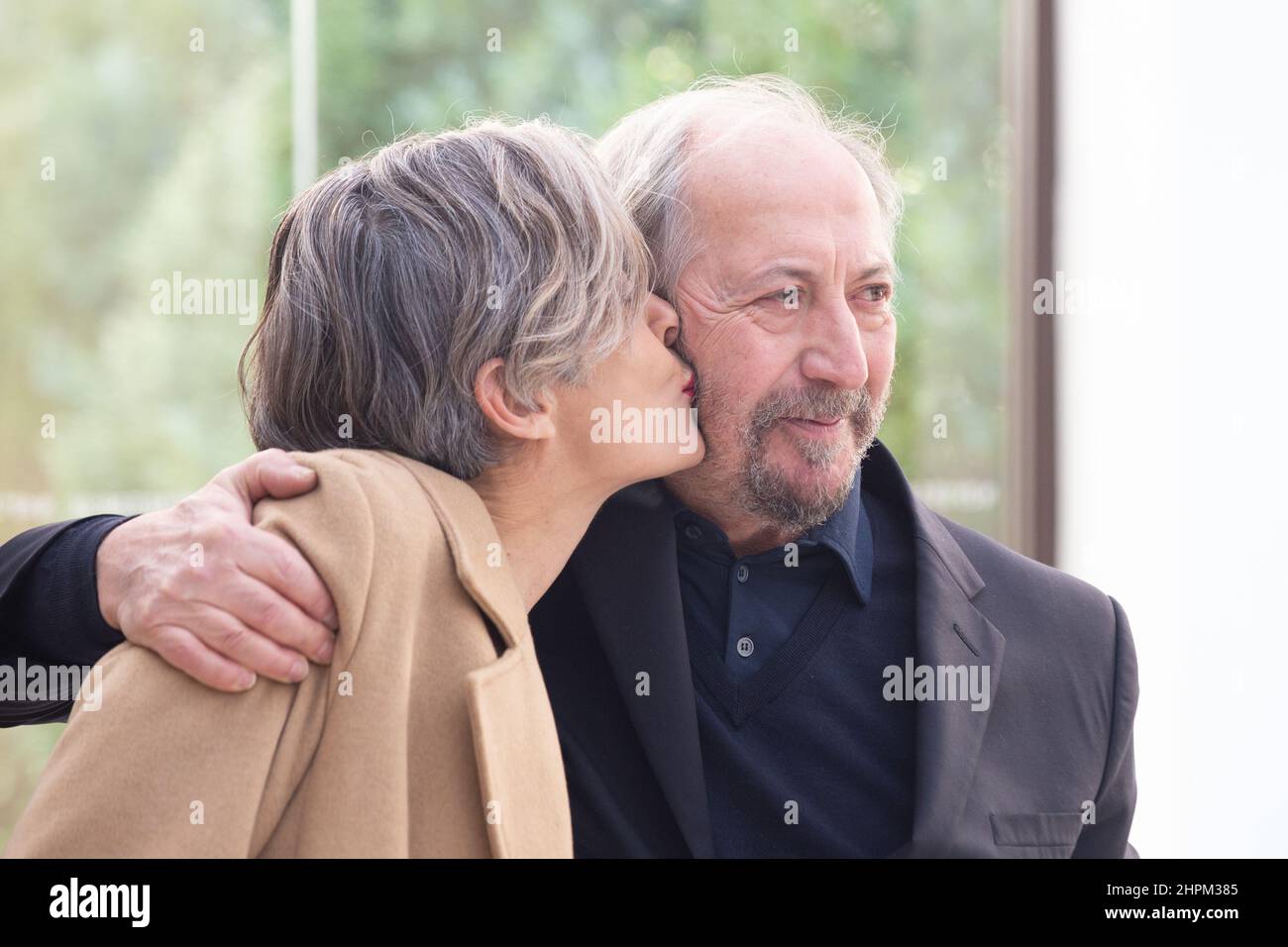 22 février 2022, Roma, Italie: Giuseppe Piccioni et Sandra Ceccarelli assistent à la photo du film ''l'ombra del giorno'' à Rome (Credit image: © Matteo Nardone/Pacific Press via ZUMA Press Wire) Banque D'Images