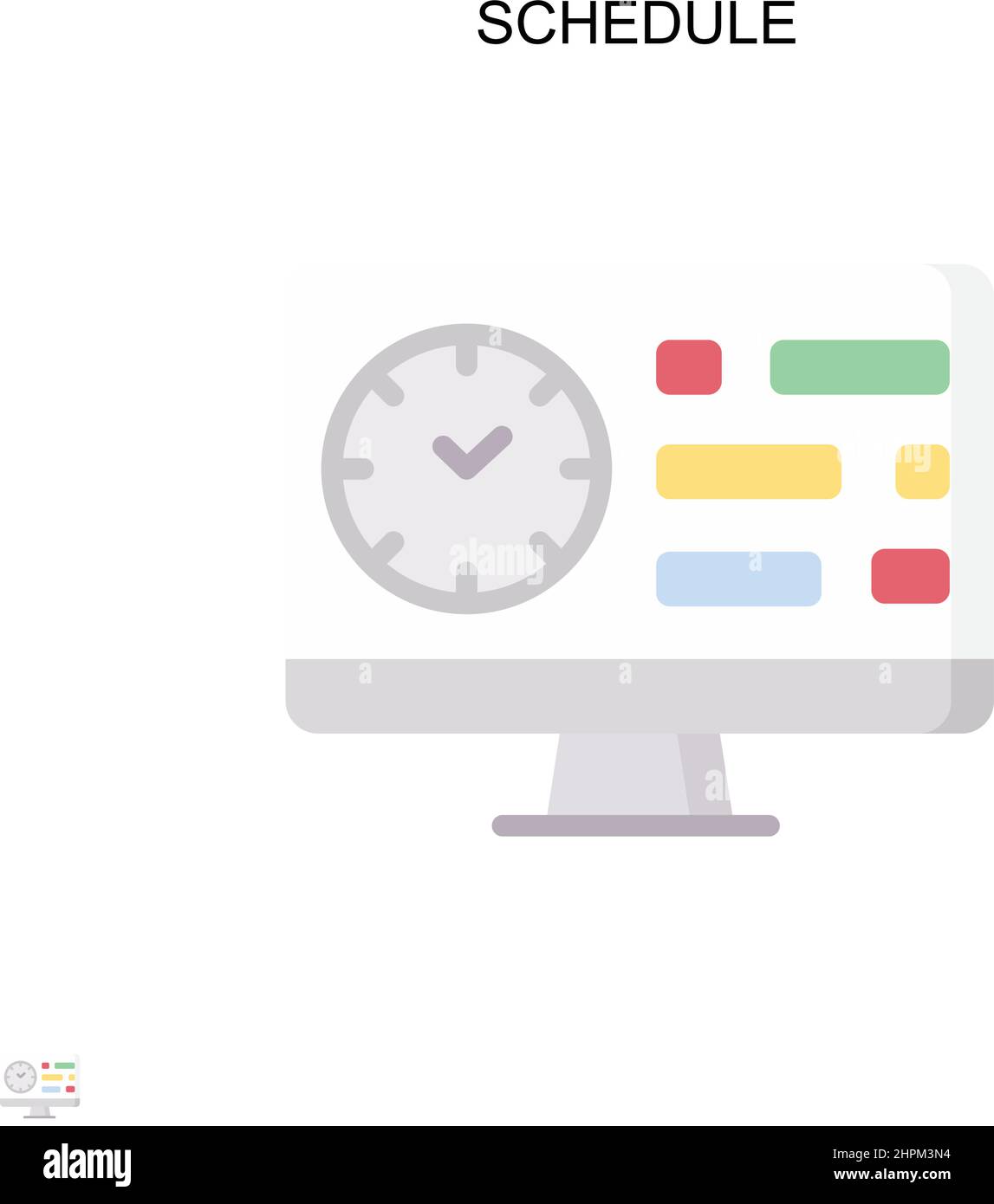 Icône planifier un vecteur simple.Modèle de conception de symbole d'illustration pour élément d'interface utilisateur Web mobile. Illustration de Vecteur