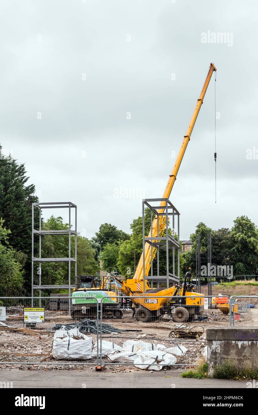 Site de construction de maisons abordables pour la Southside Housing Association financé par le Conseil municipal de Glasgow et le gouvernement écossais, St Andrews Drive, Pollokshields Banque D'Images