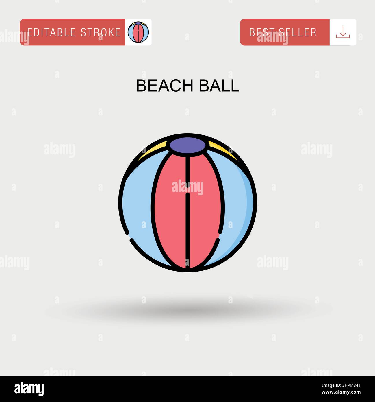 Icône de vecteur simple de Beach ball. Illustration de Vecteur