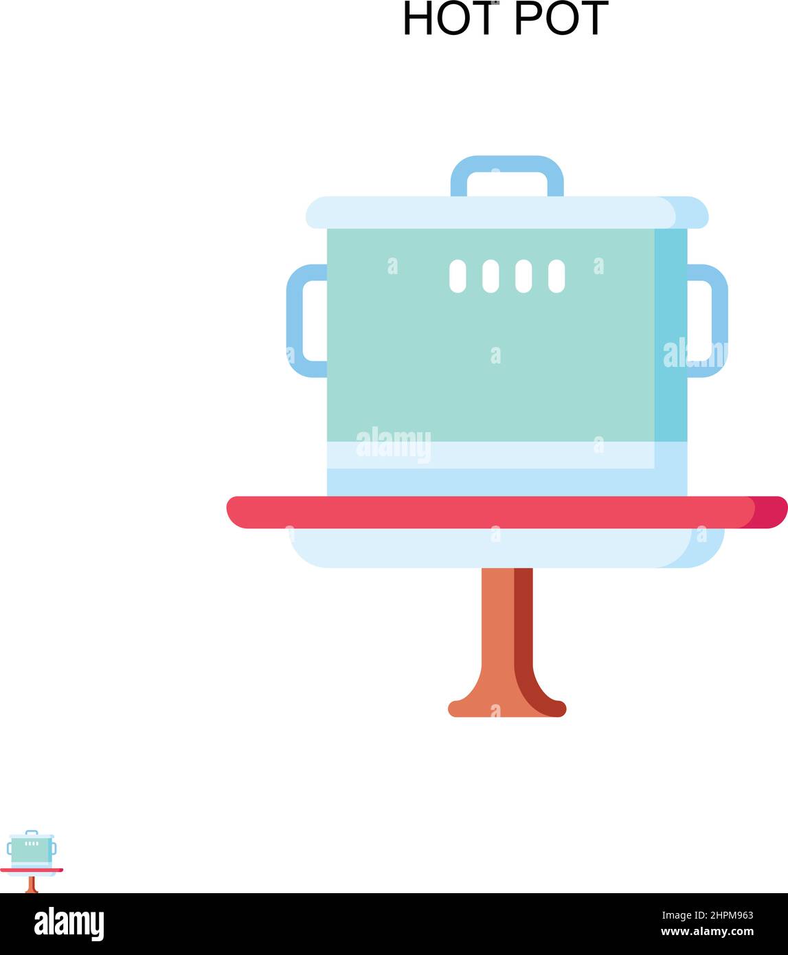 Icône de vecteur simple Hot pot. Modèle de conception de symbole d'illustration pour élément d'interface utilisateur Web mobile. Illustration de Vecteur