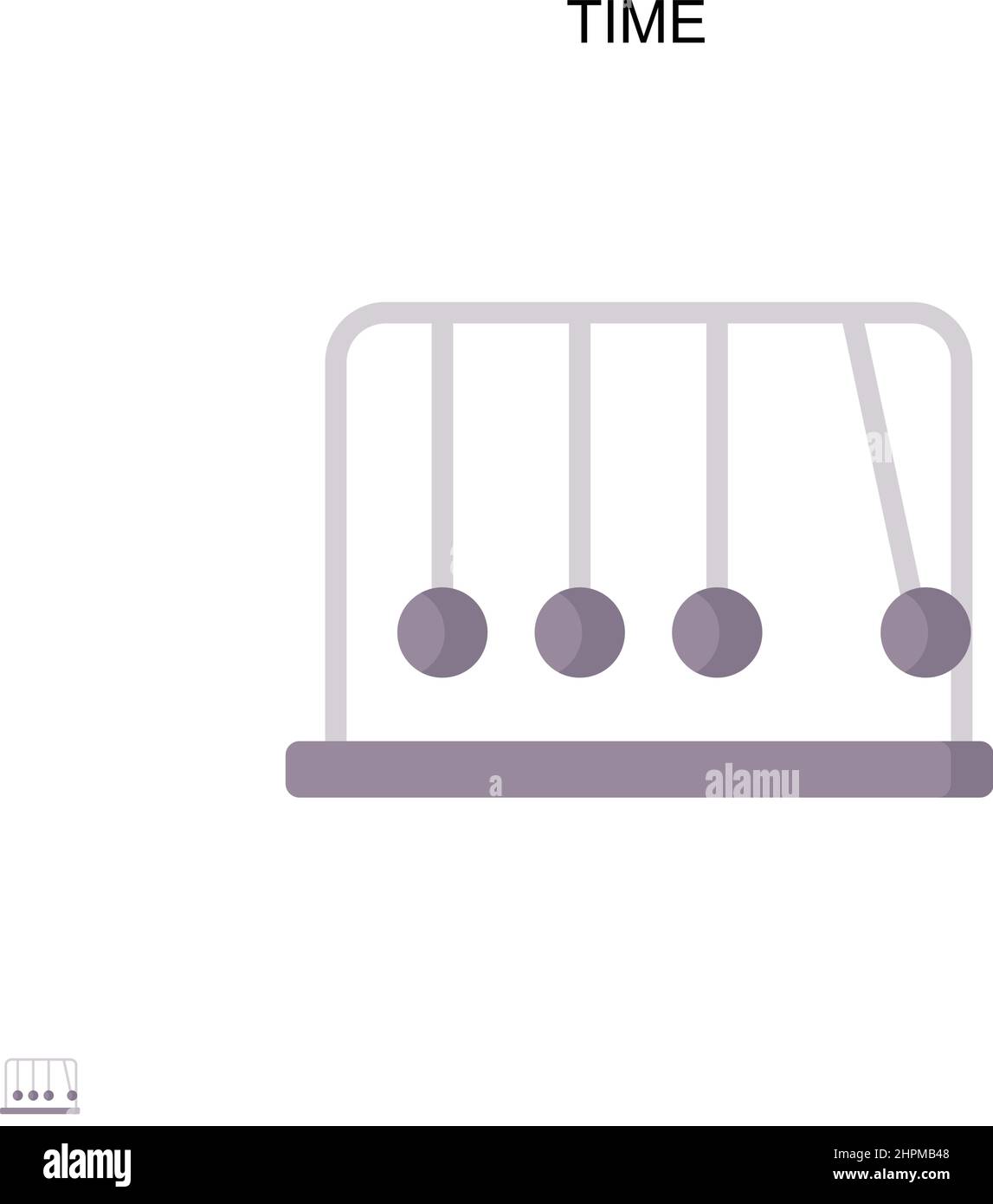 Icône vecteur simple temps.Modèle de conception de symbole d'illustration pour élément d'interface utilisateur Web mobile. Illustration de Vecteur