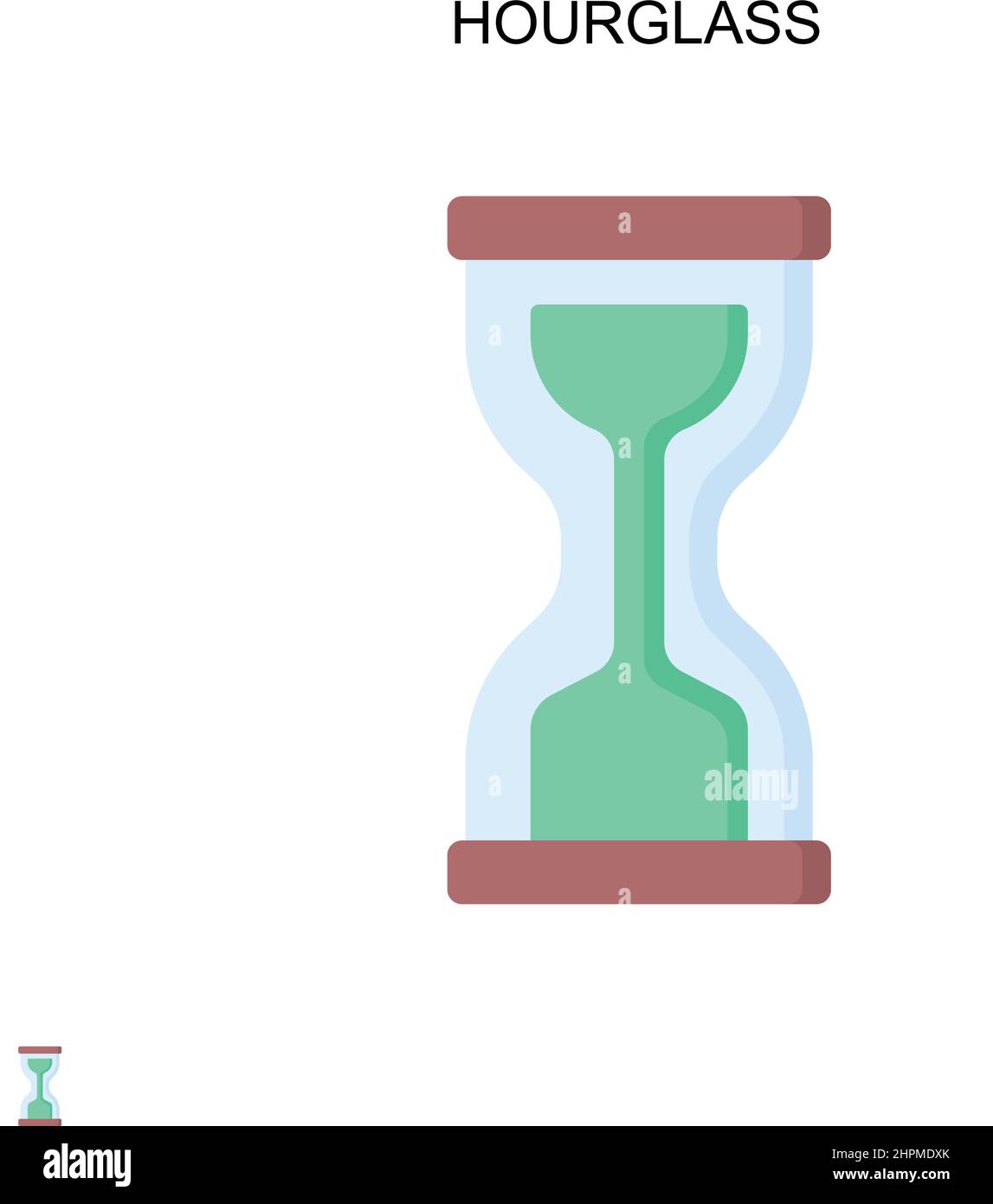 Icône de vecteur simple HourGlass.Modèle de conception de symbole d'illustration pour élément d'interface utilisateur Web mobile. Illustration de Vecteur