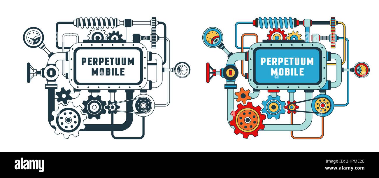 Périphérique provenant de diverses pièces mécaniques avec cadre pour texte Illustration de Vecteur