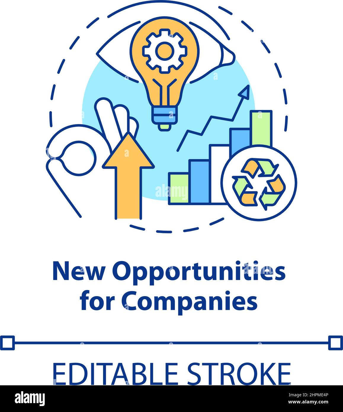 Icône de concept nouvelles opportunités pour les entreprises Illustration de Vecteur