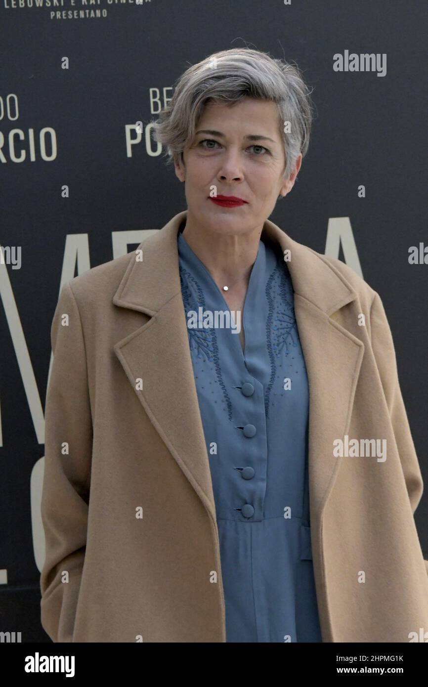 Roma, Italie. 22nd févr. 2022. Sandra Ceccarelli durante Photocall l'ombra del giorno, Servizio in Roma, Italia, 22 febbraio 2022 crédit: Independent photo Agency/Alay Live News Banque D'Images