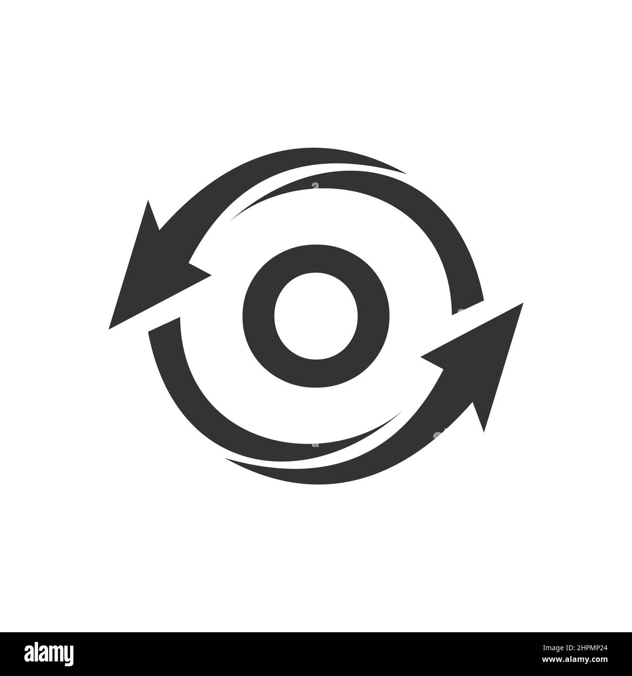 Logo de financement avec concept O Letter. Logo commercial marketing et financier. Modèle de logo financier lettre O avec flèche de croissance marketing Illustration de Vecteur