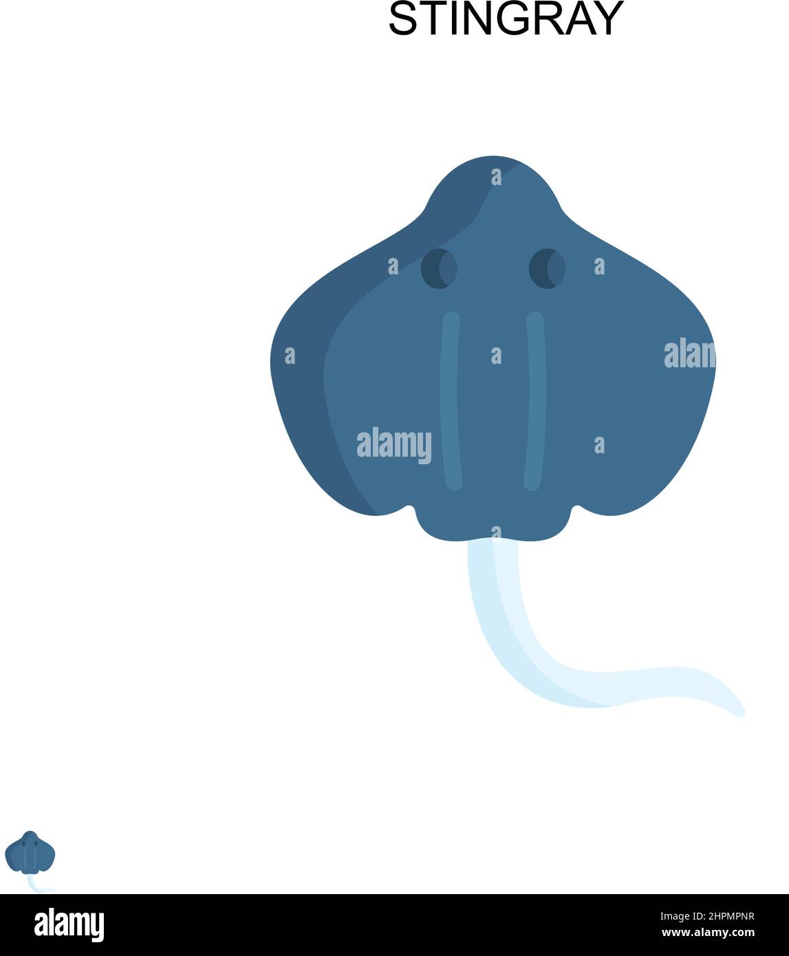 Icône de vecteur simple Stingray. Modèle de conception de symbole d'illustration pour élément d'interface utilisateur Web mobile. Illustration de Vecteur