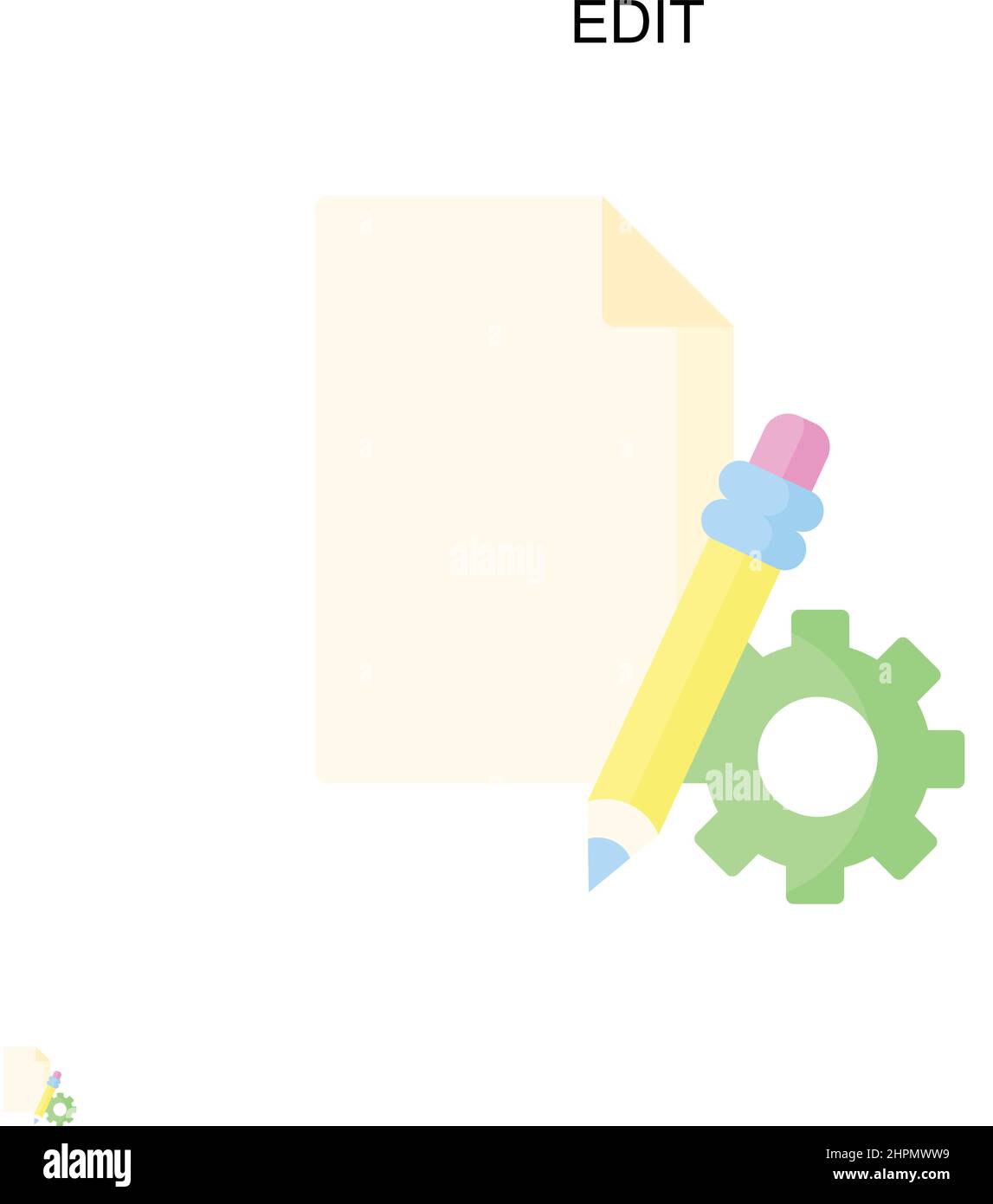 Icône Editer un vecteur simple.Modèle de conception de symbole d'illustration pour élément d'interface utilisateur Web mobile. Illustration de Vecteur
