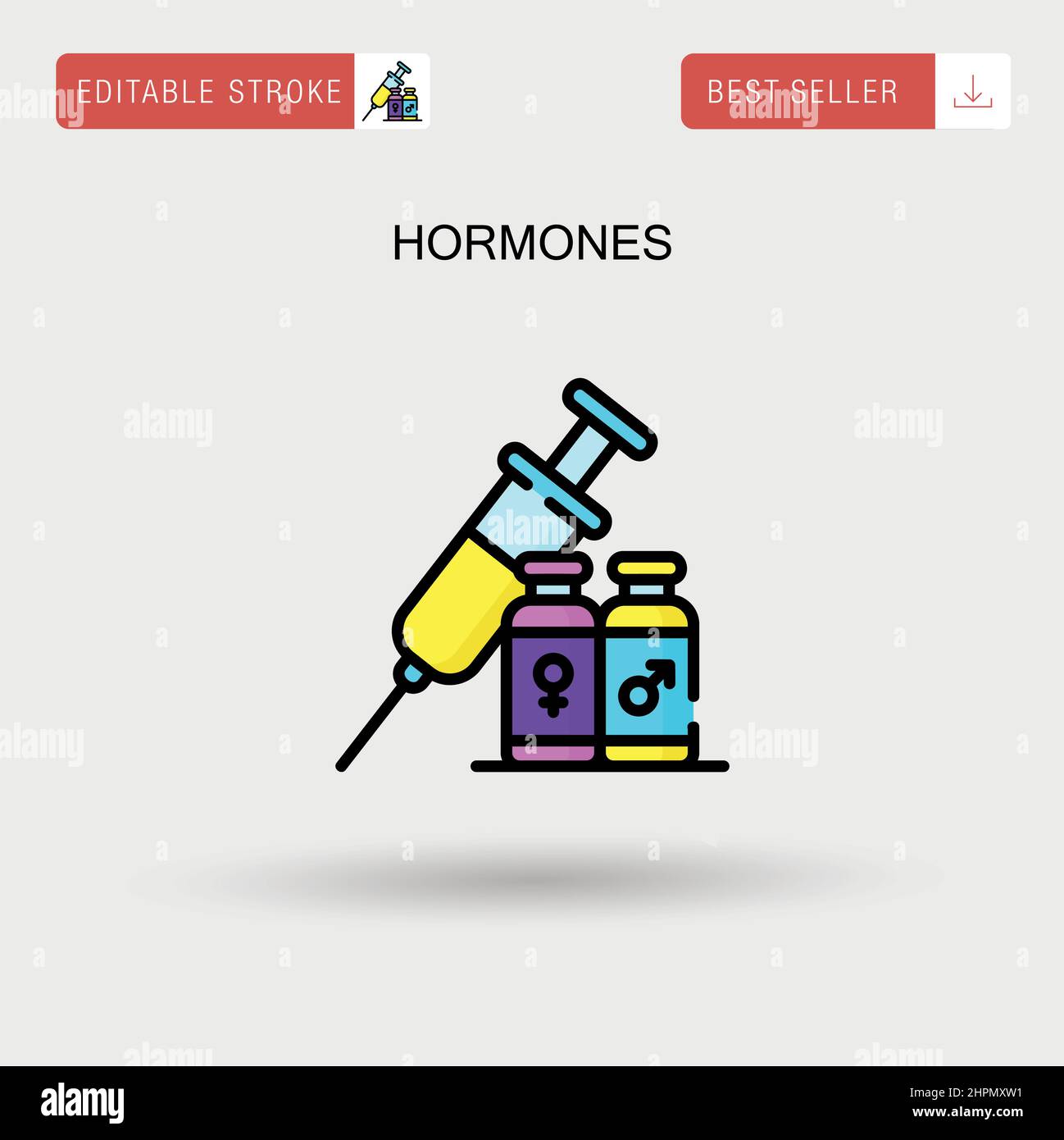 Icône de vecteur simple d'hormones. Illustration de Vecteur