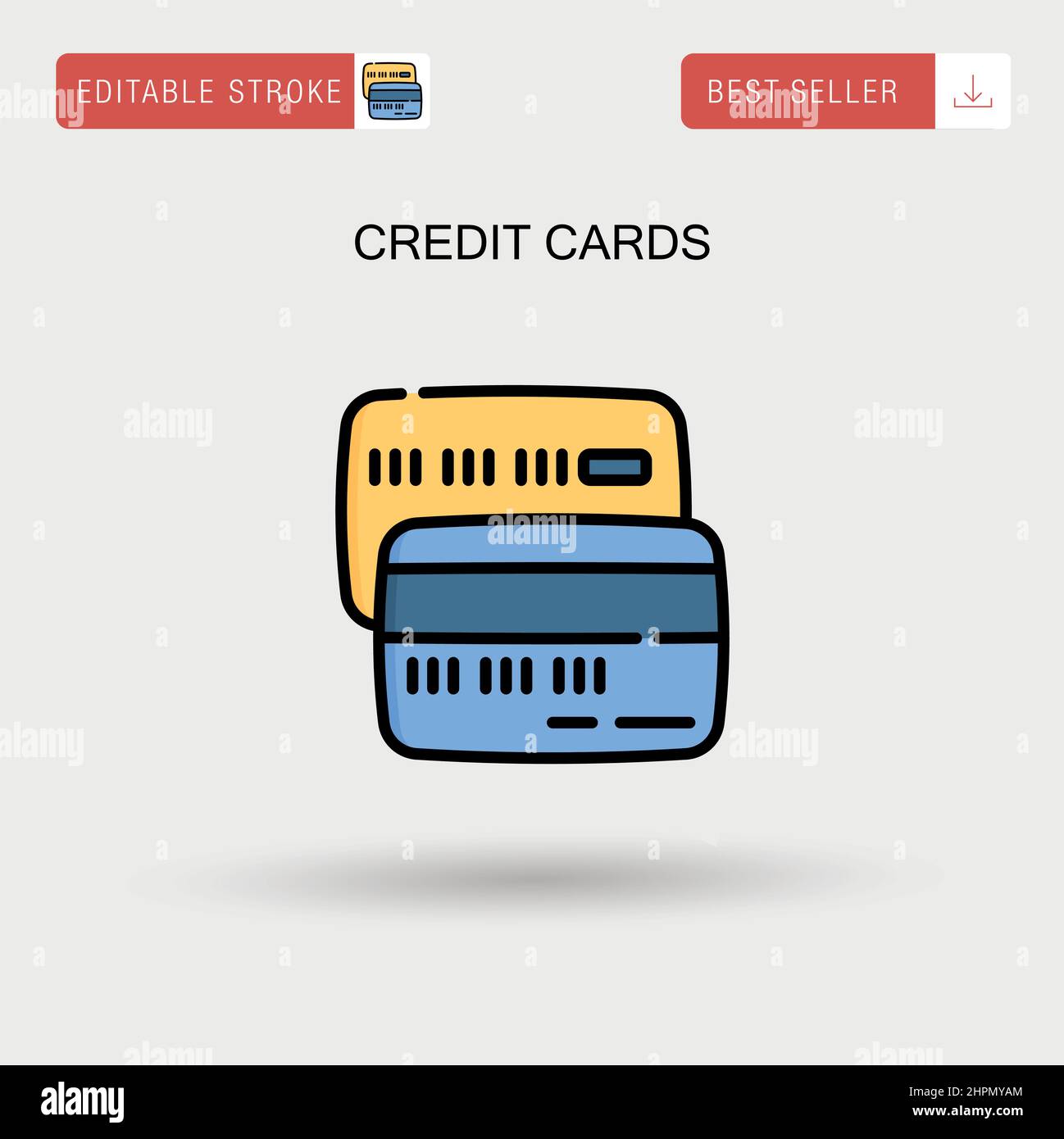 Cartes de crédit simple icône de vecteur. Illustration de Vecteur