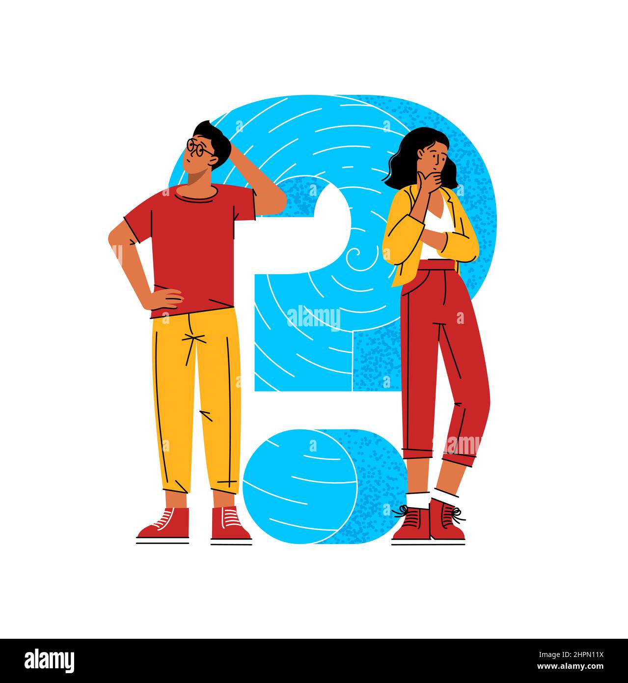 Grand point d'interrogation. Illustration de Vecteur