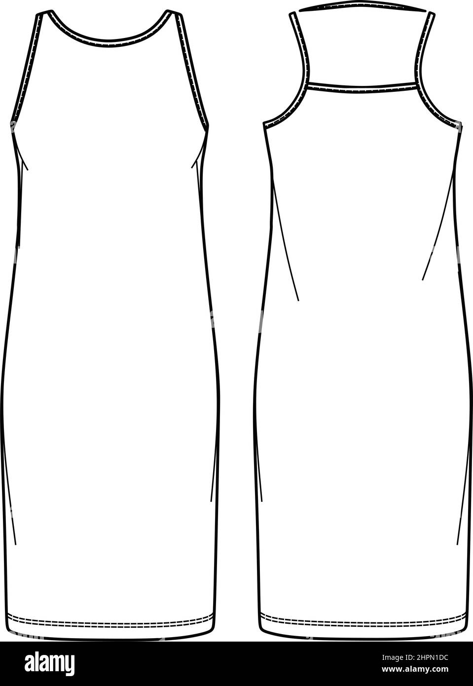 Mini robe moulante Banque d'images détourées - Alamy